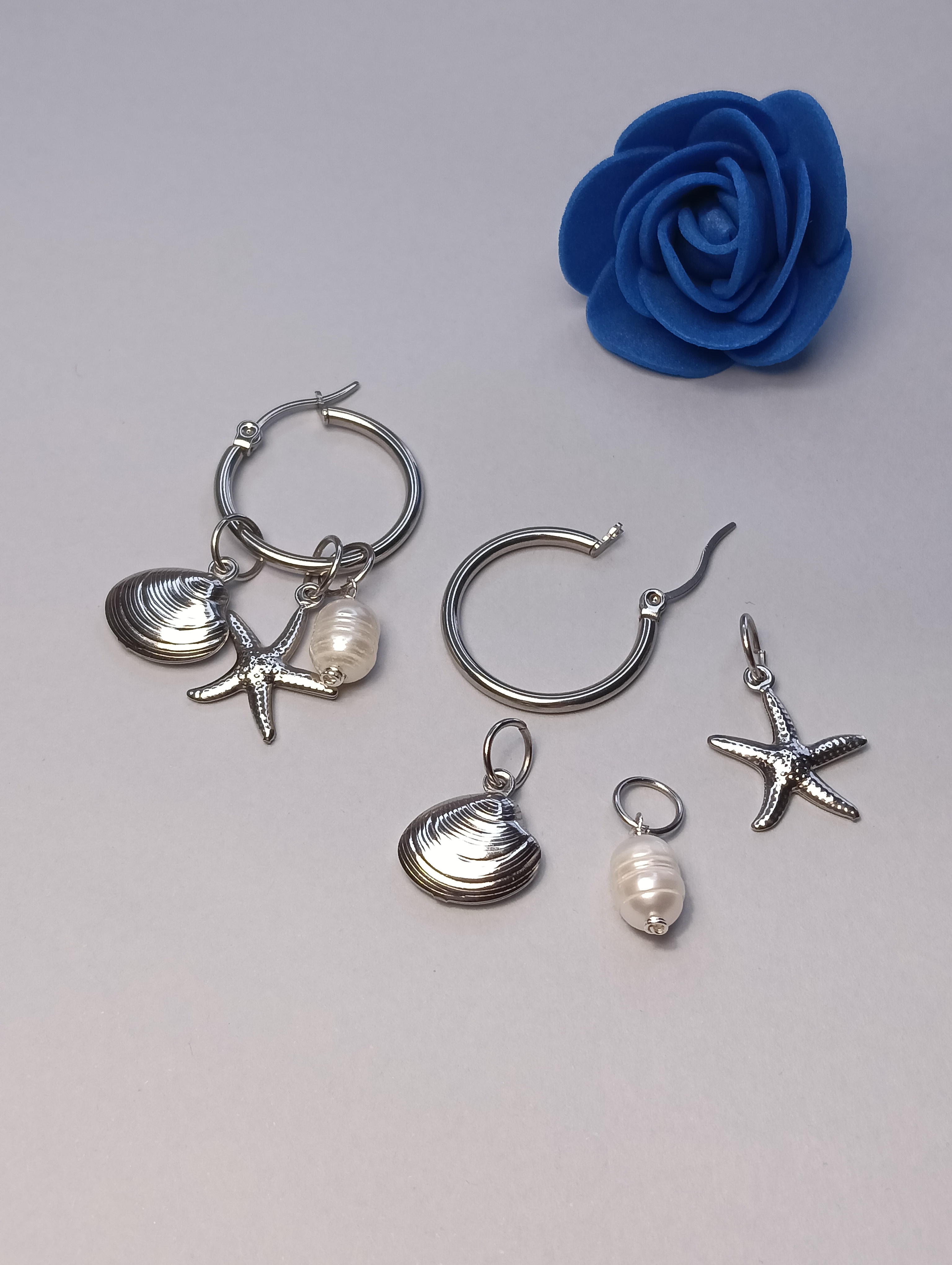 Orecchini a Cerchio con Charms Rimovibili