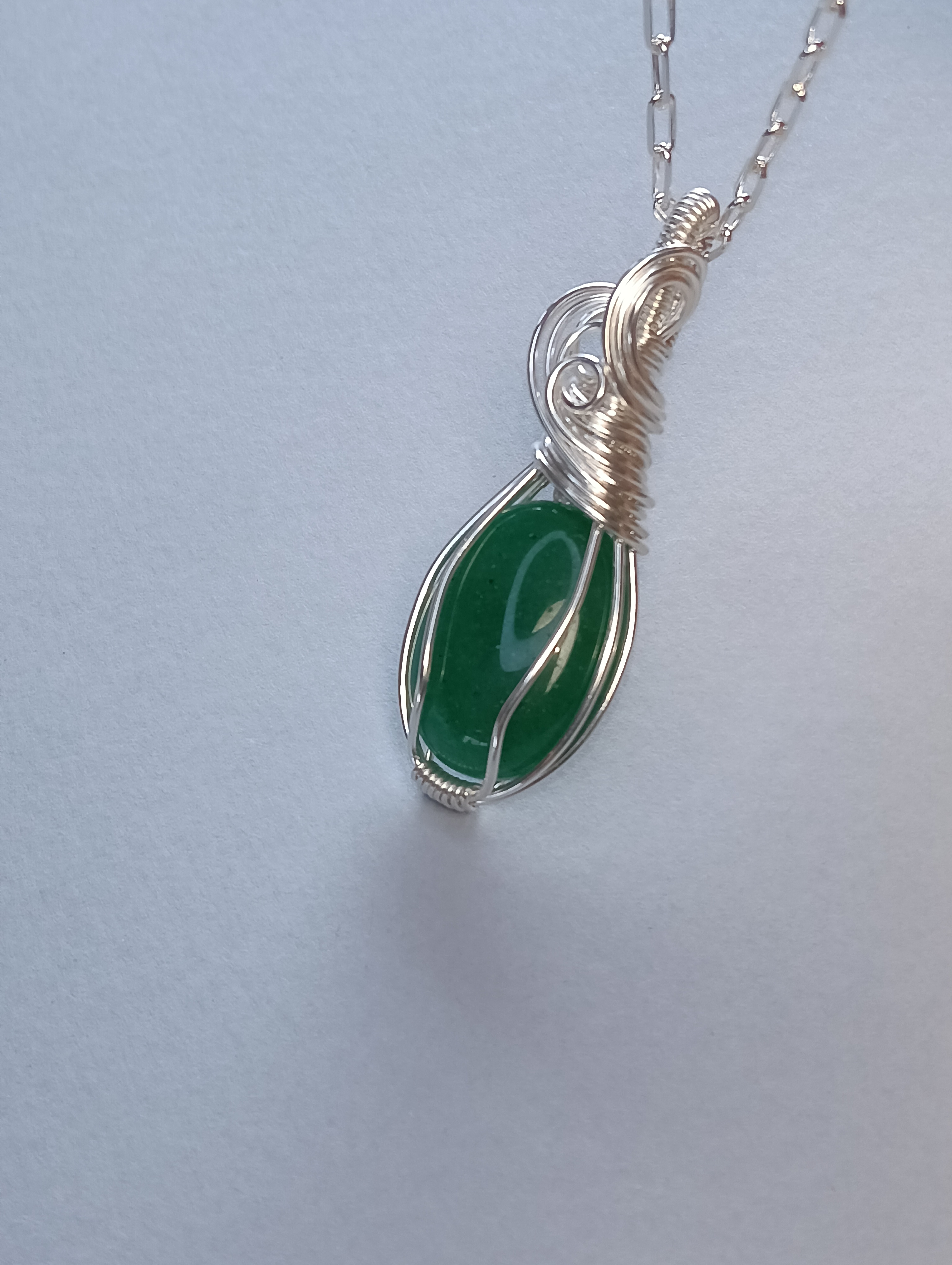 Pendente in Silver Filled e Avventurina Cabochon
