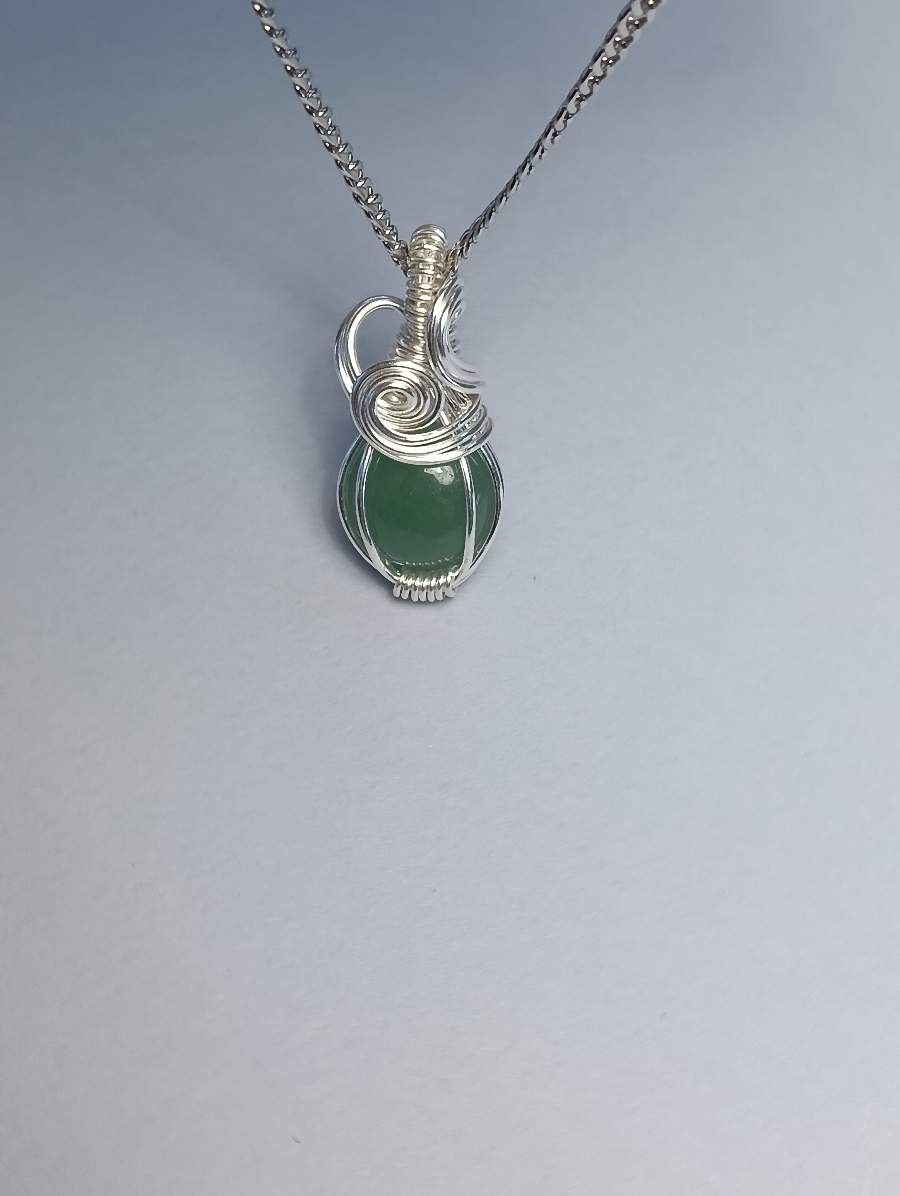 Pendente Mini in Avventurina e Silver Filled
