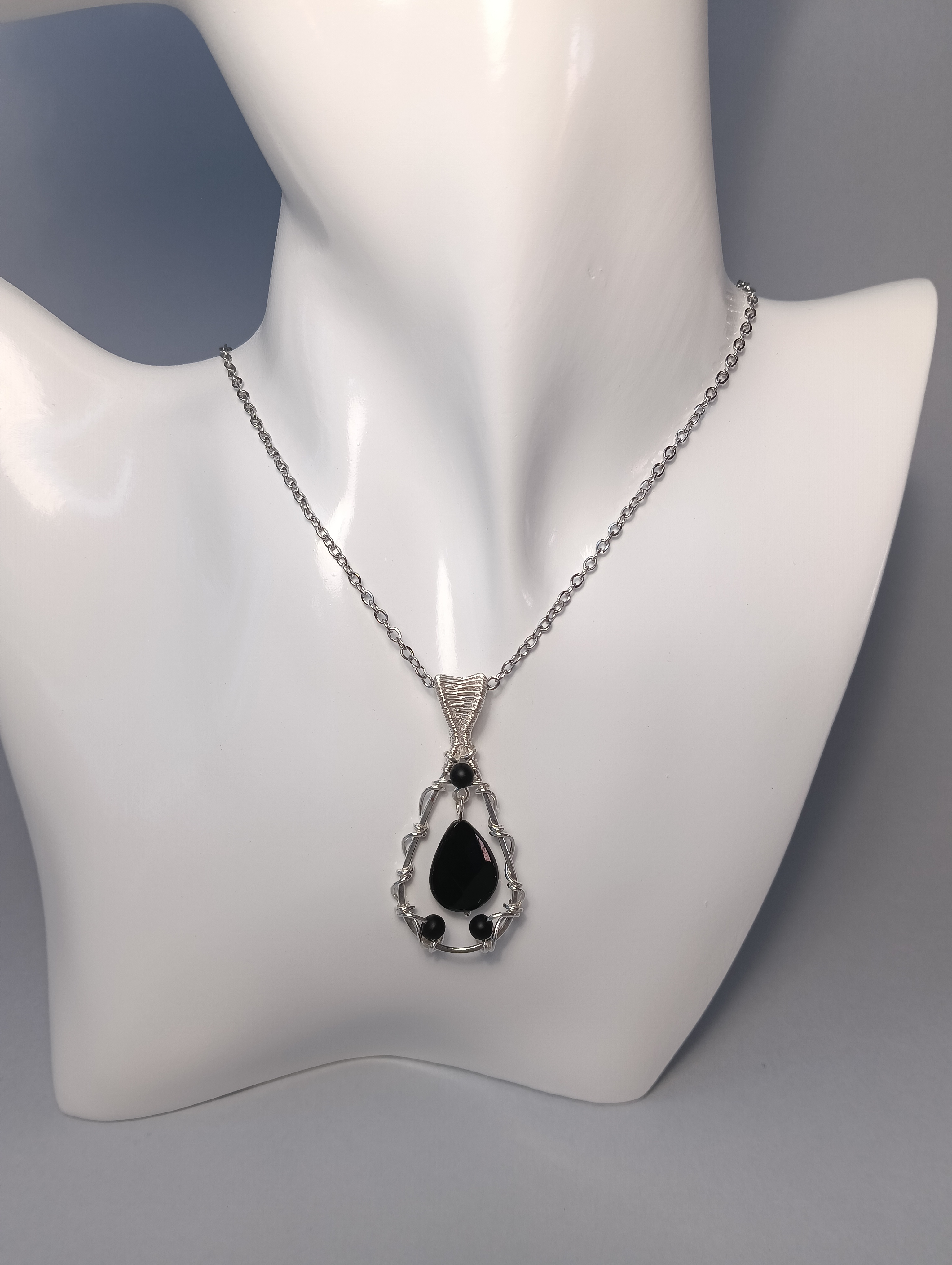 Pendente in Silver Filled con Onice Nero