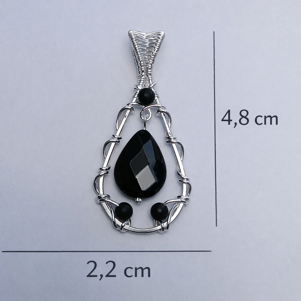 Pendente in Silver Filled con Onice Nero