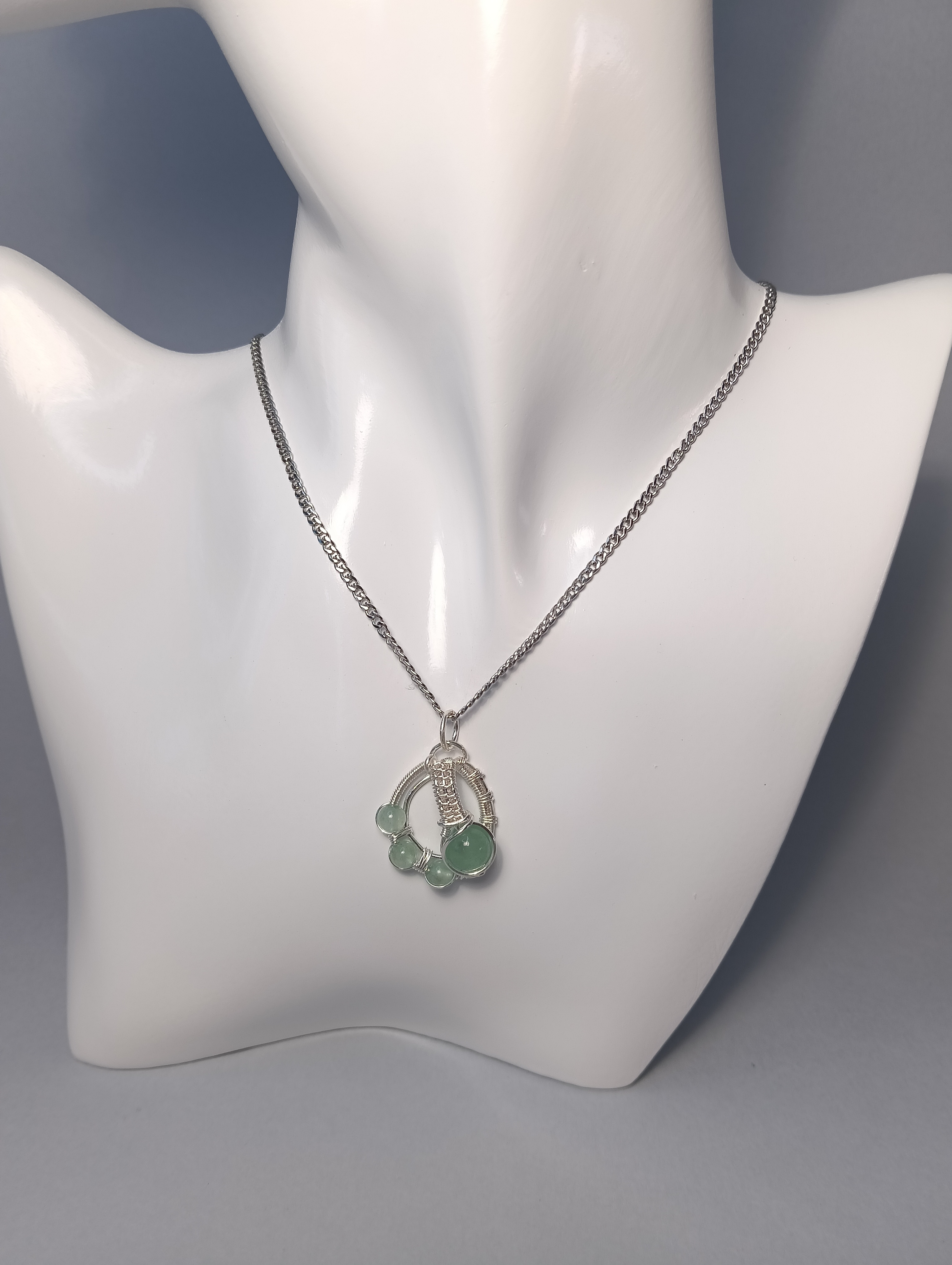 Pendente in Silver Filled con perle di Avventurina