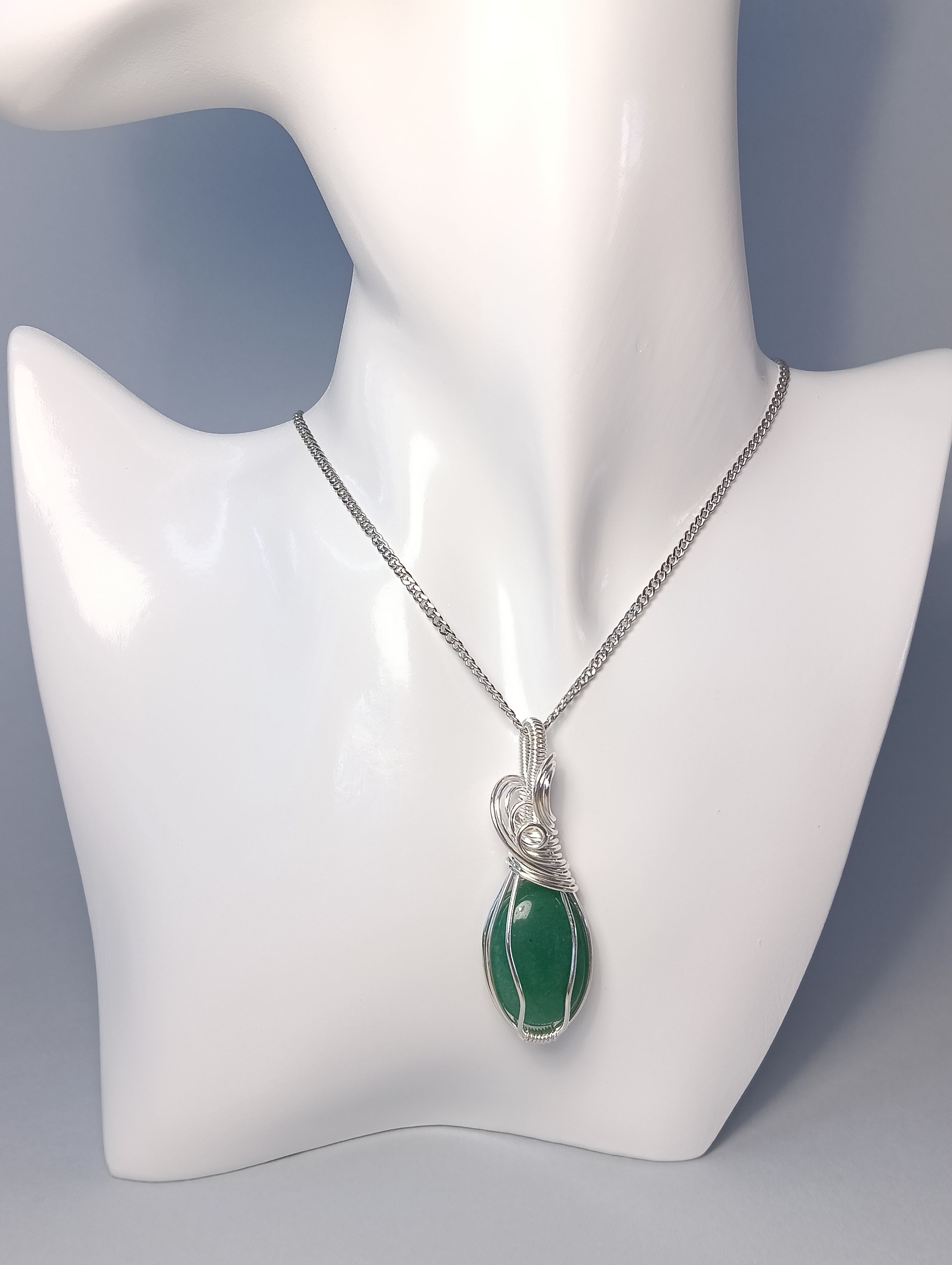 Pendente in Silver Filled e Avventurina Cabochon
