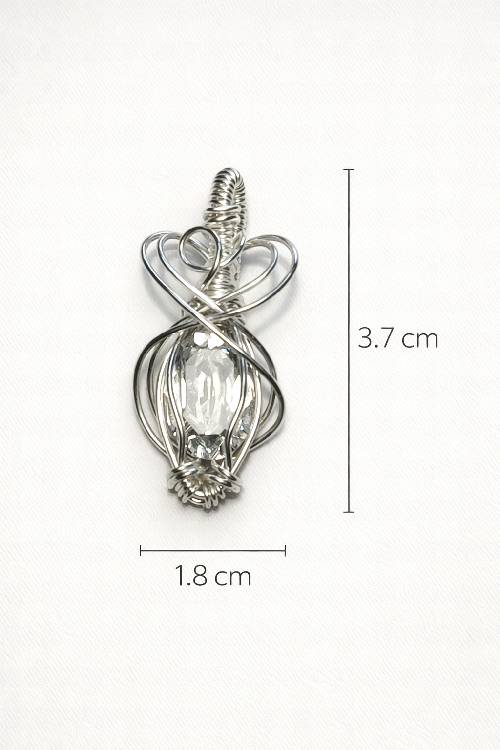 Pendente in Silver Filled e Cristallo trasparente