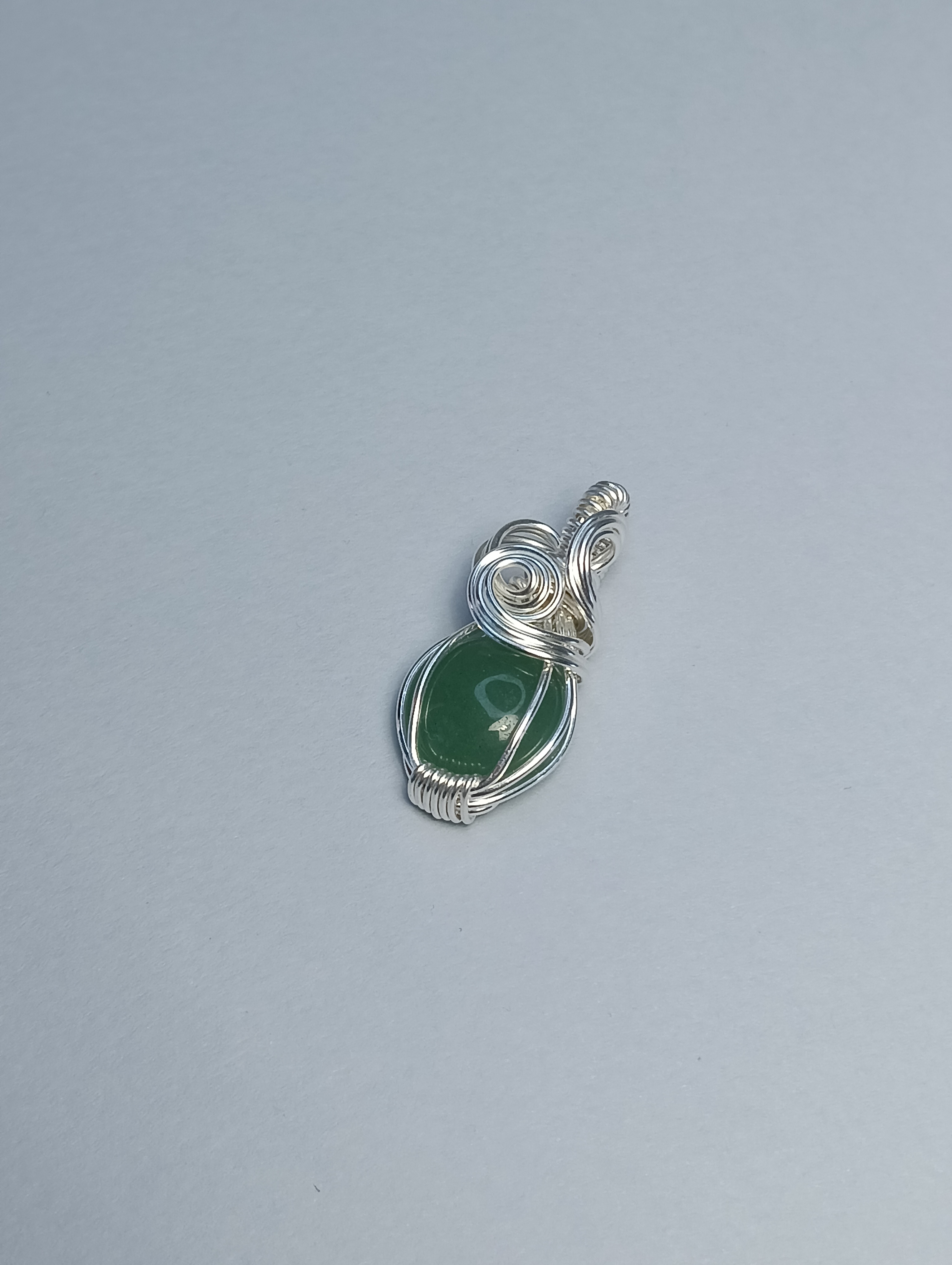 Pendente Mini in Avventurina e Silver Filled