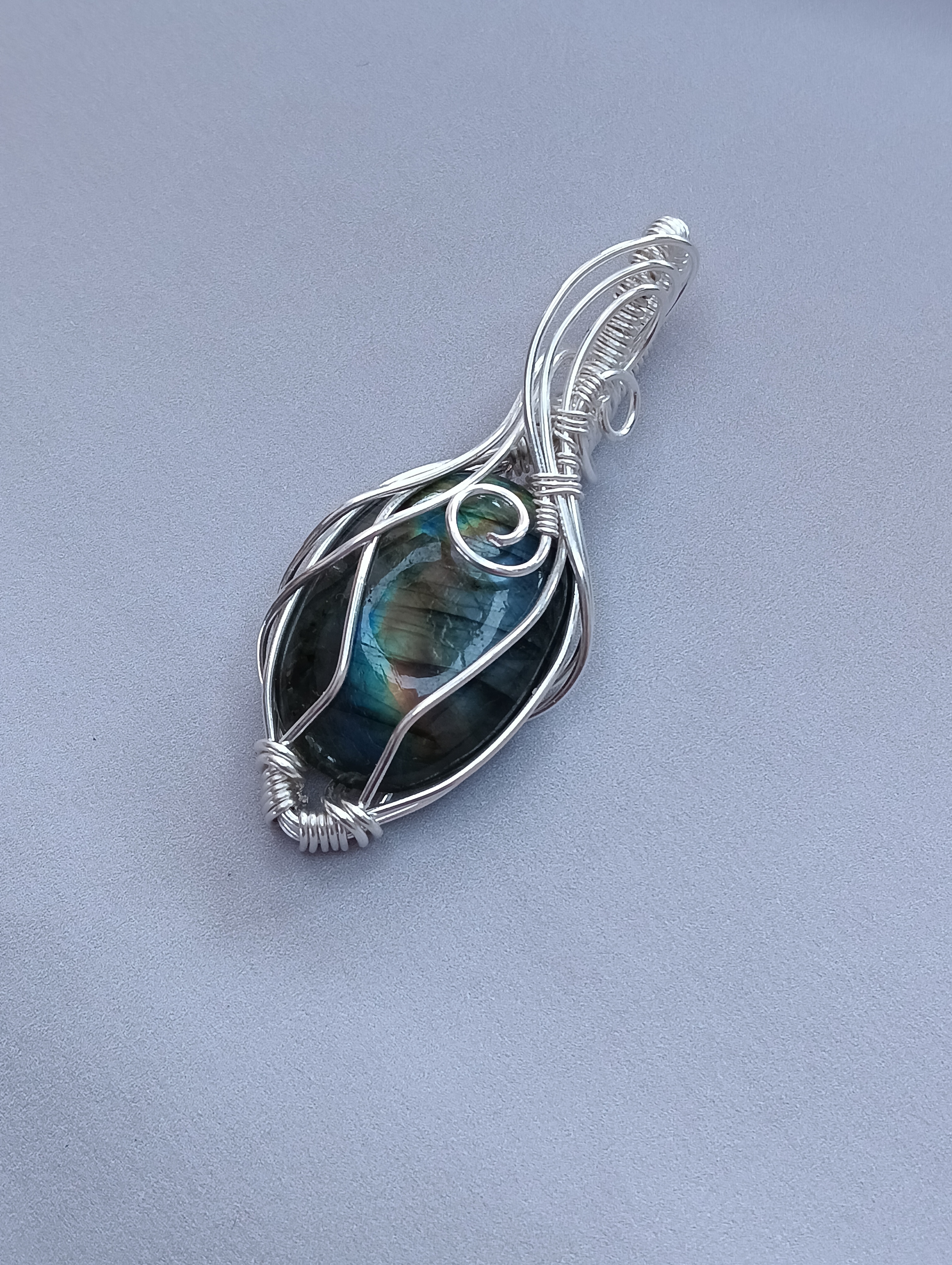 Pendente in Silver Filled con Labradorite