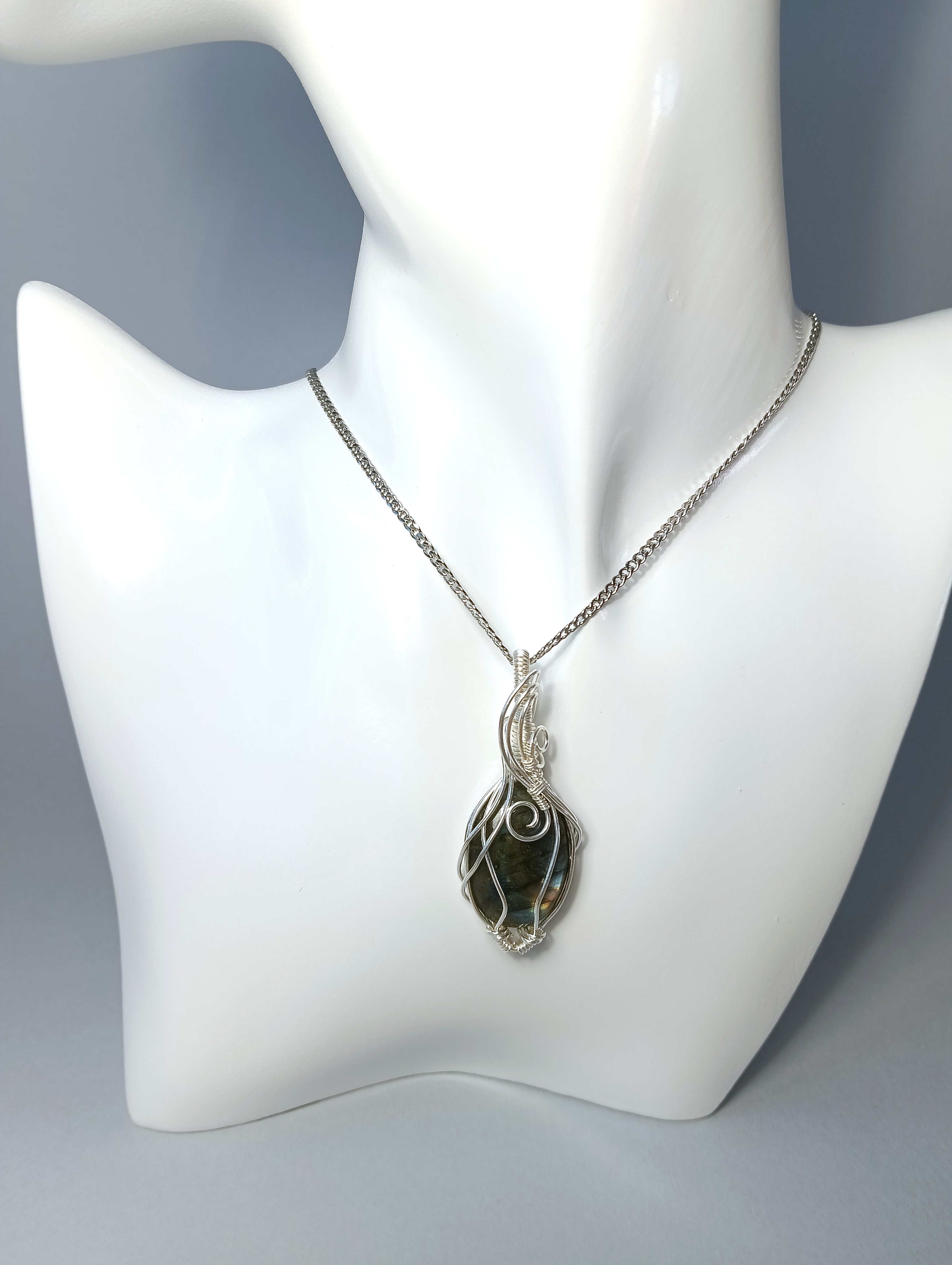 Pendente in Silver Filled con Labradorite