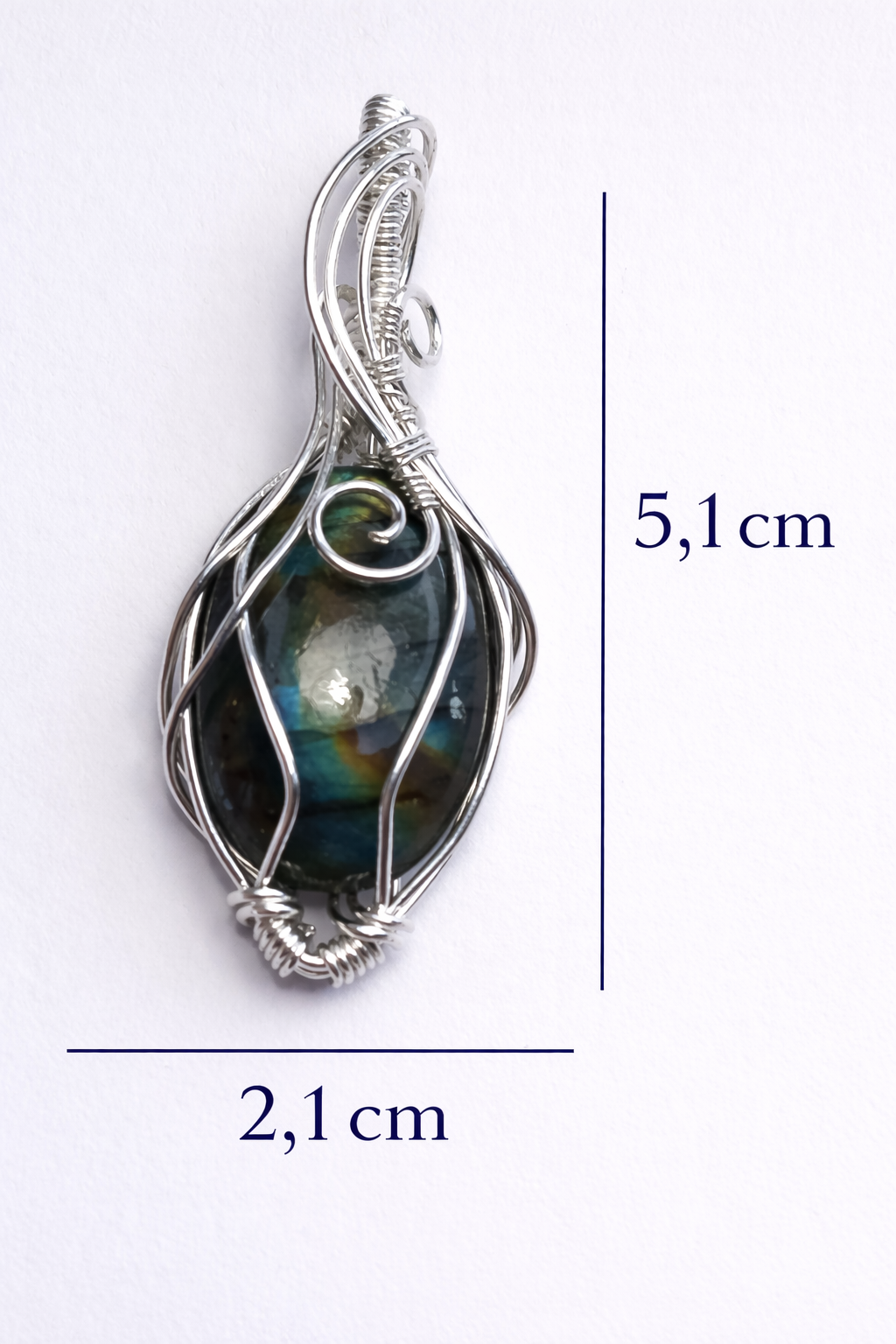 Pendente in Silver Filled con Labradorite