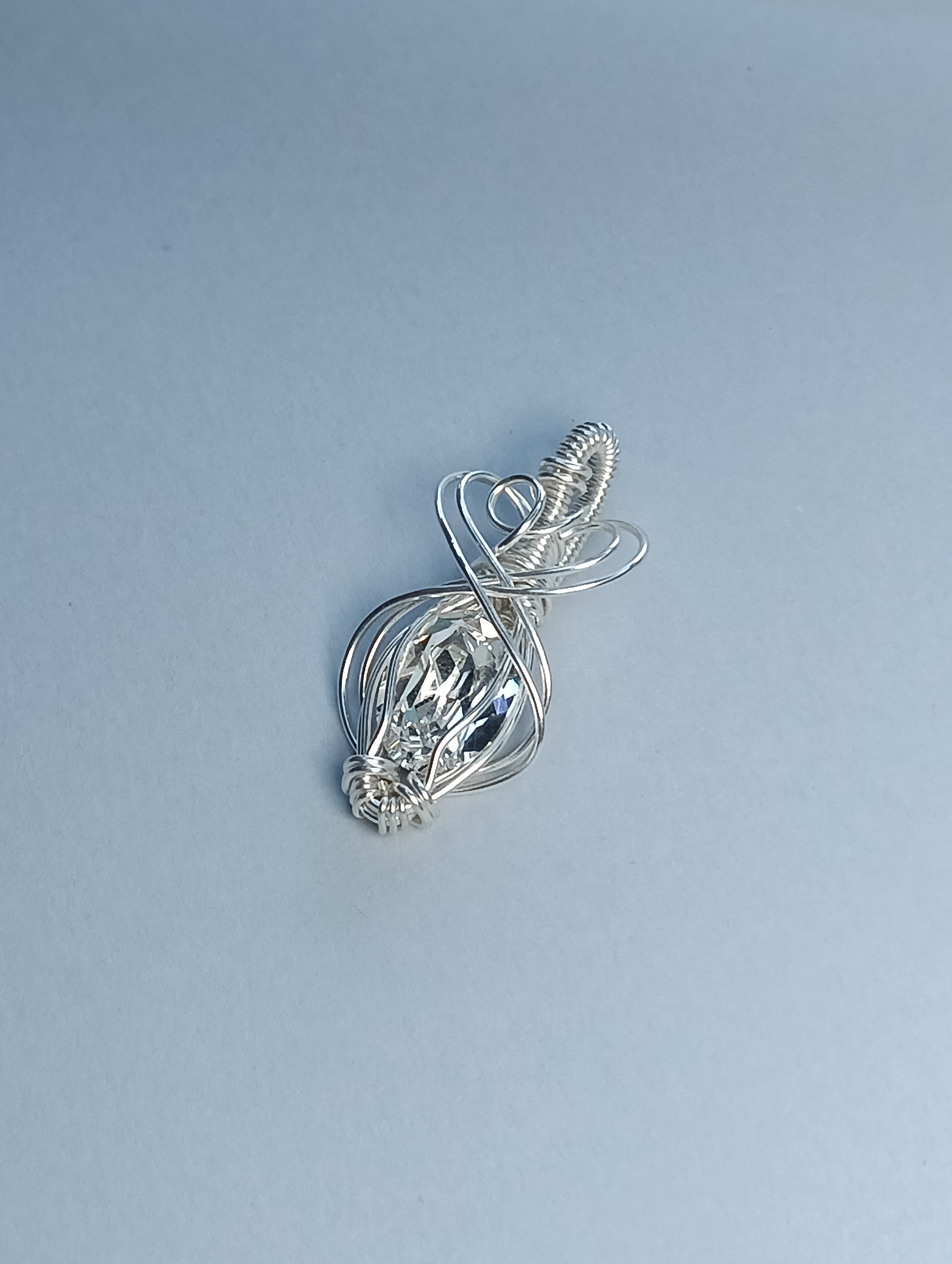 Pendente in Silver Filled e Cristallo trasparente
