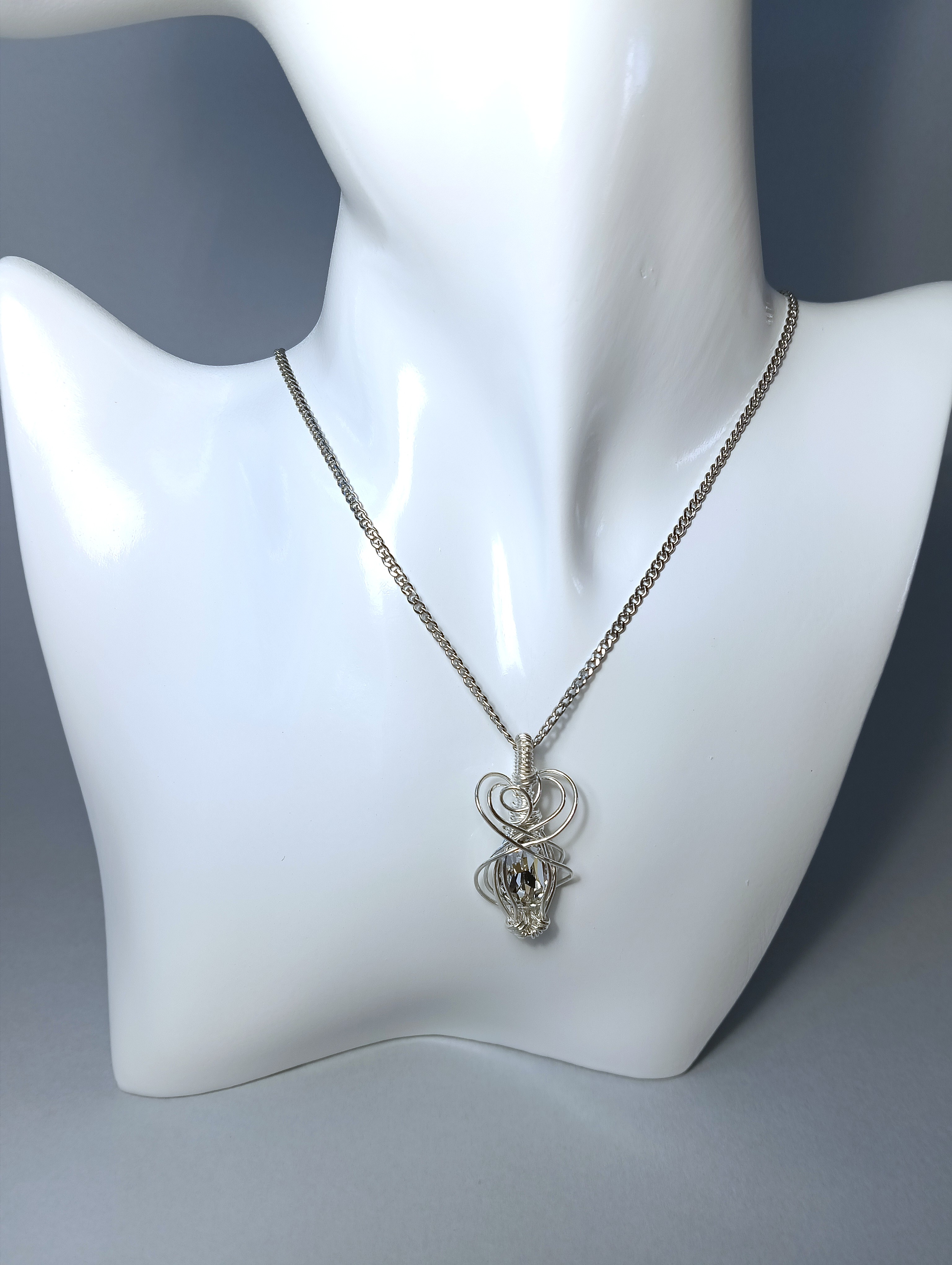 Pendente in Silver Filled e Cristallo trasparente