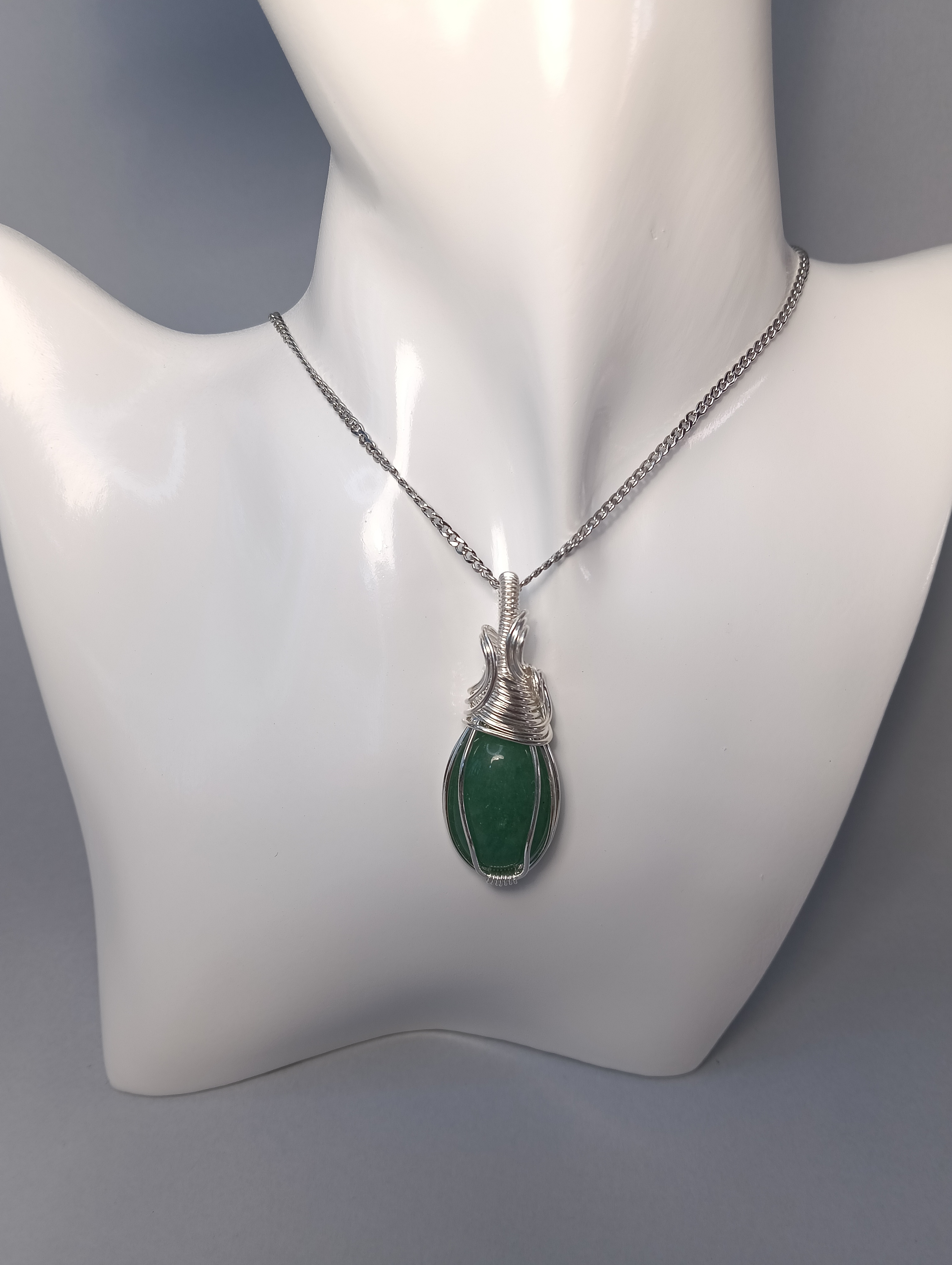 Pendente in Silver Filled e Avventurina Verde