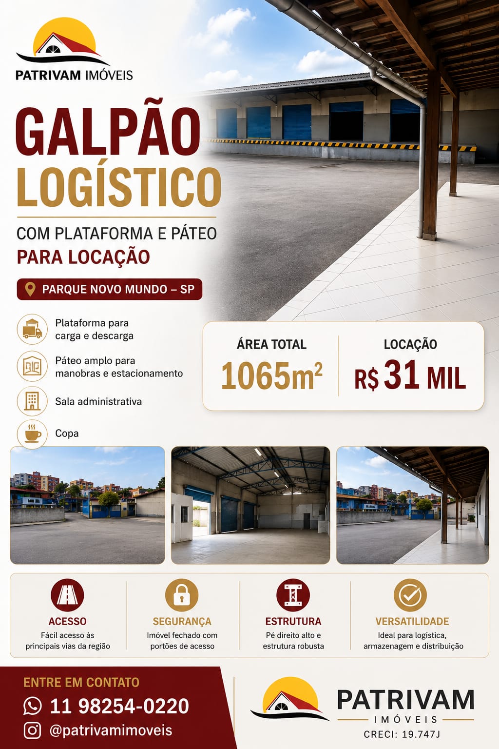 Galpão Logístico para Locação
