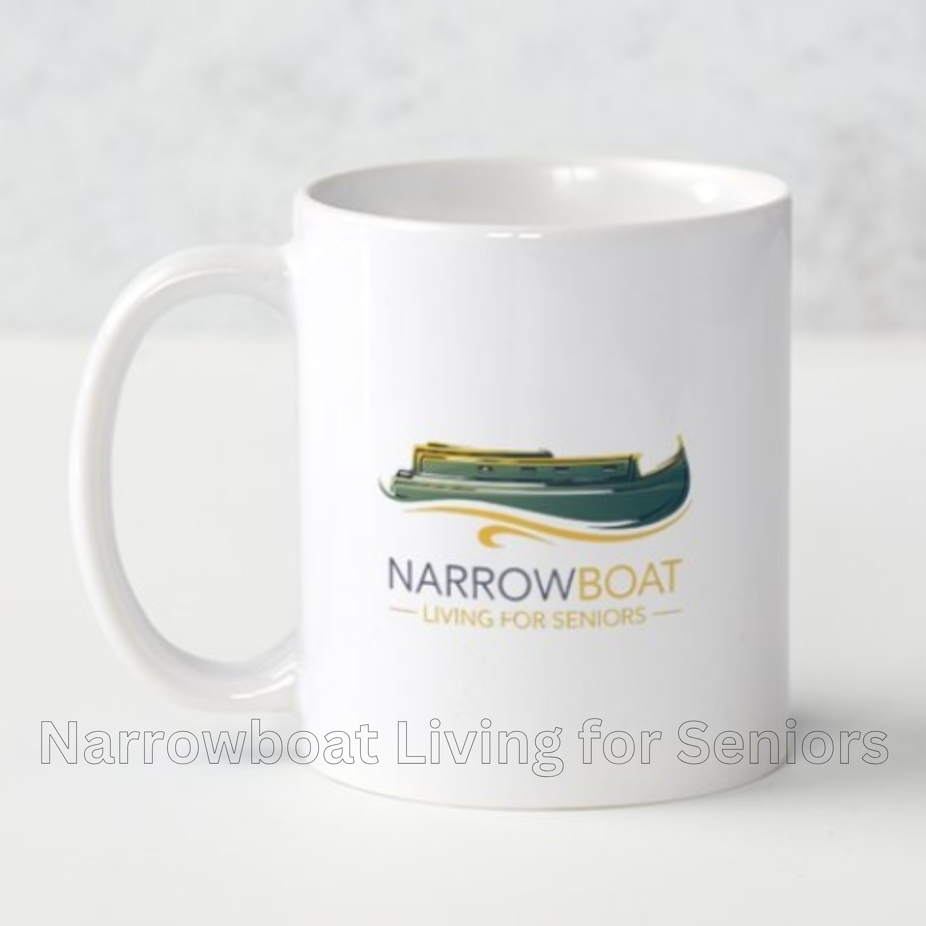 White Coffee Mug with logo