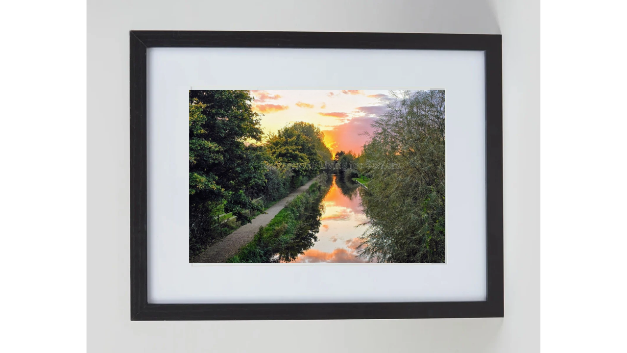 A4 Red Sky Photo Print with Frame in Landscape