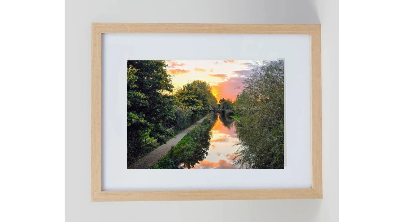 A4 Red Sky Photo Print with Frame in Landscape