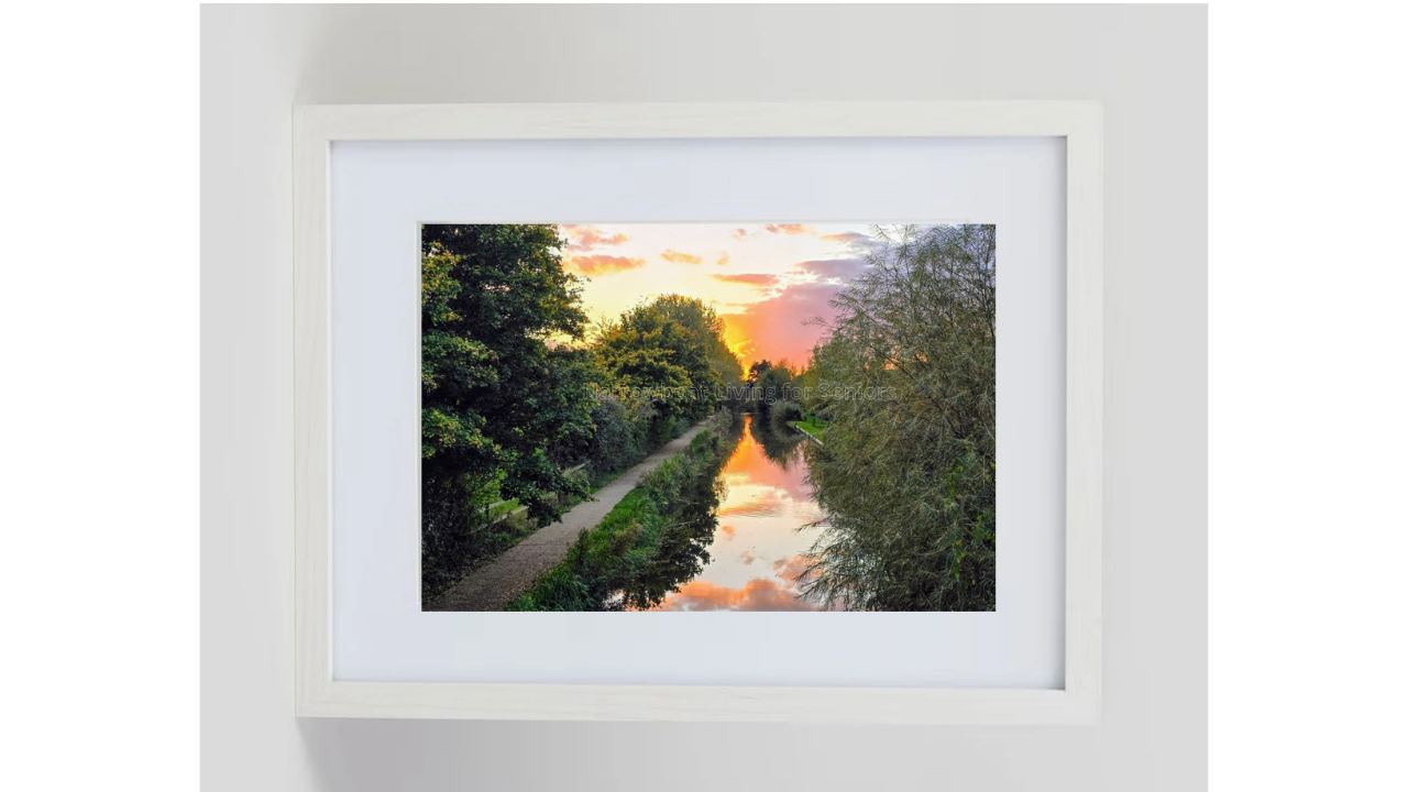A4 Red Sky Photo Print with Frame in Landscape