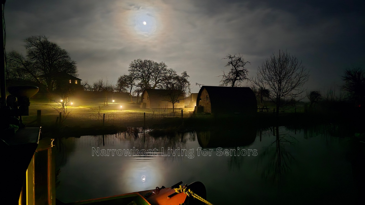 A4 moonlit glamping site photo print