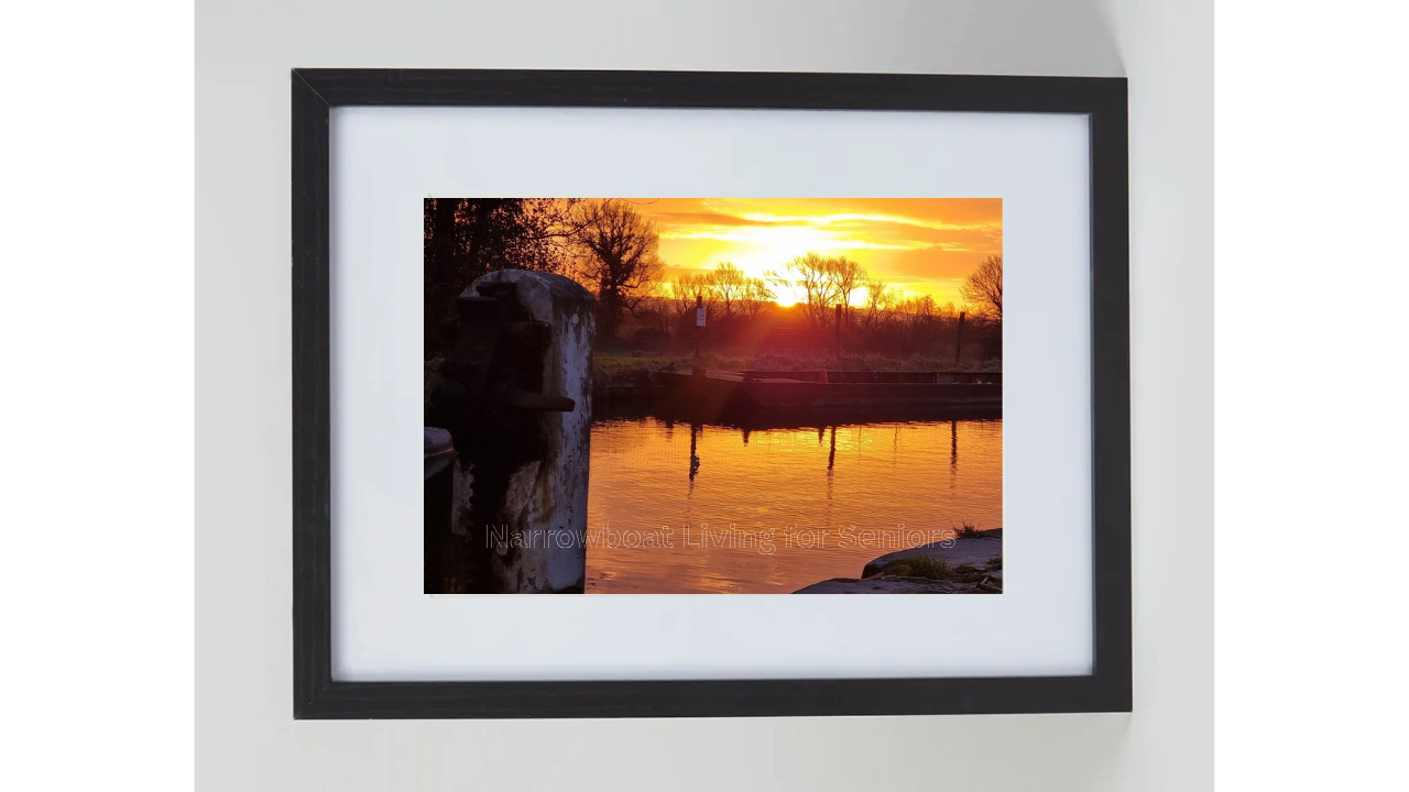 A4 sunrise photo print in lanscape with frame