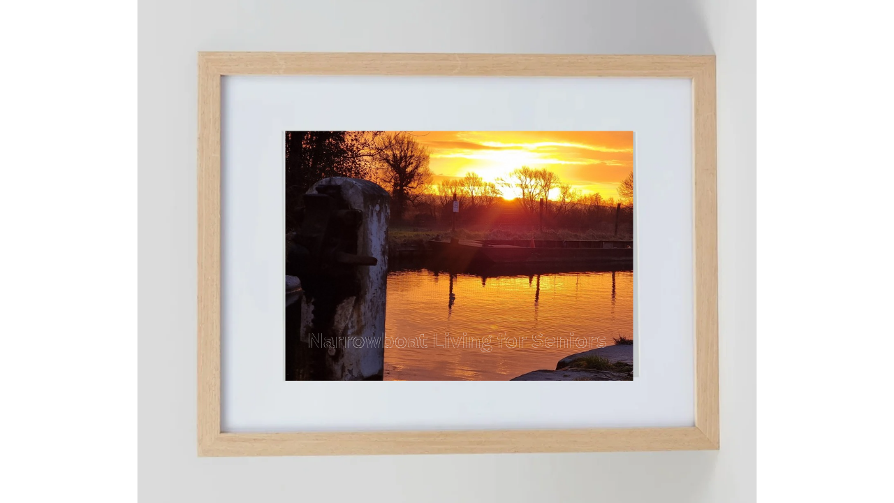 A4 sunrise photo print in lanscape with frame