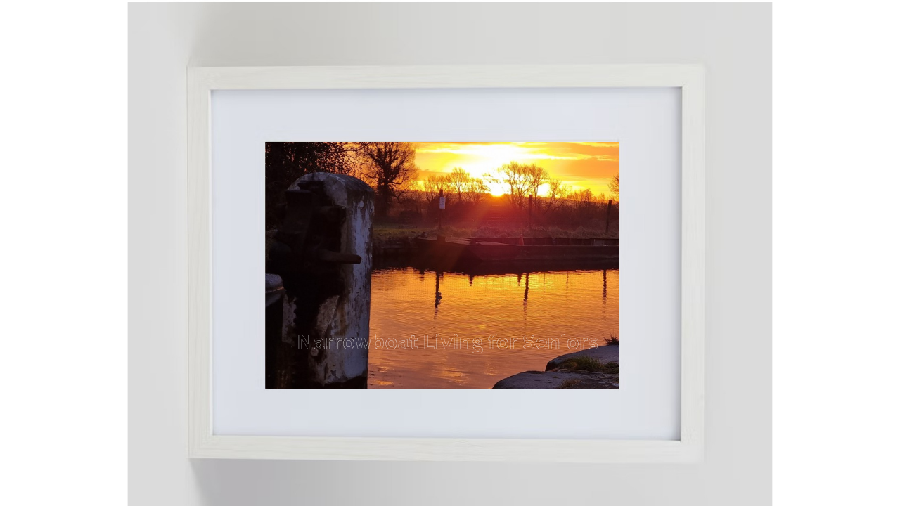 A4 sunrise photo print in lanscape with frame