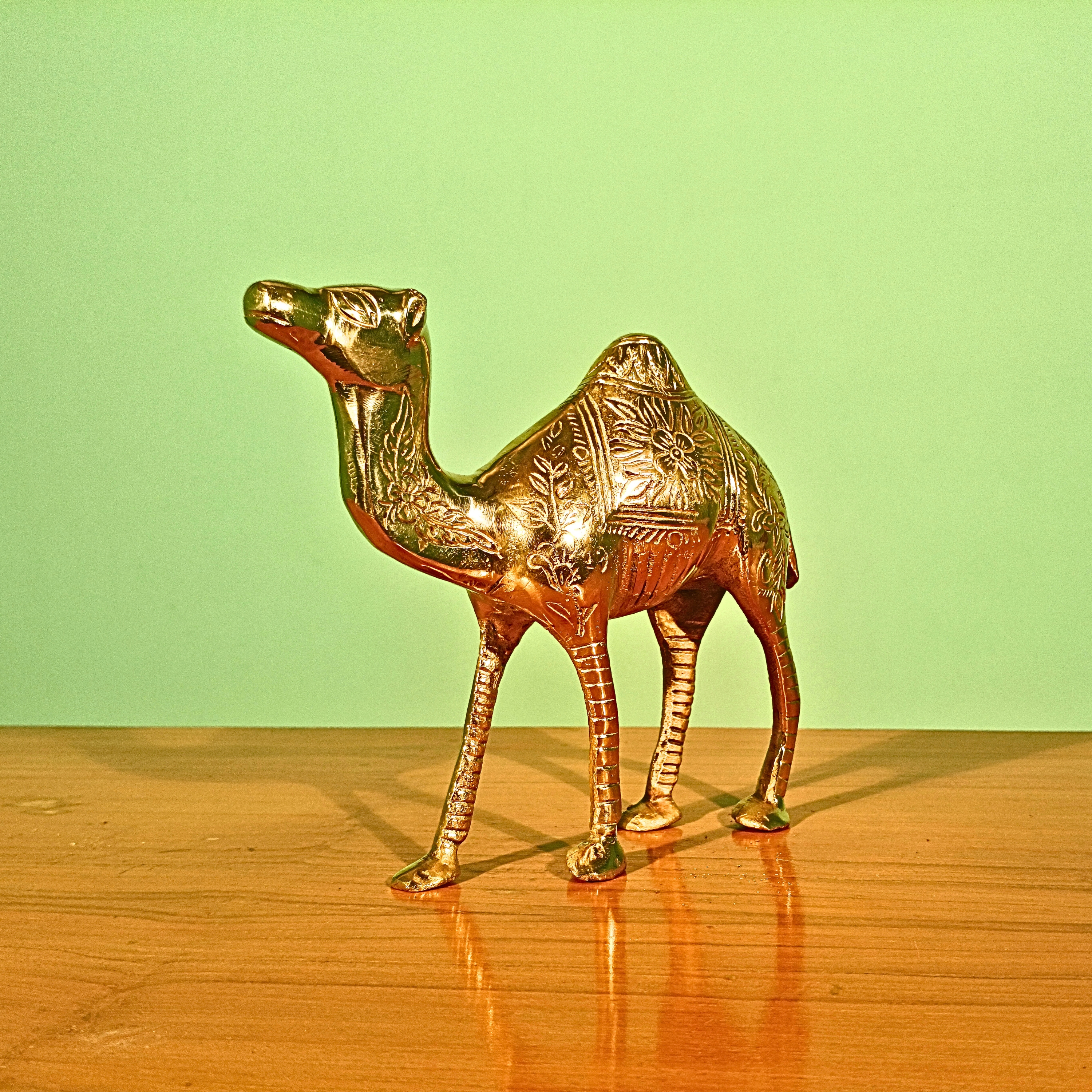 Brass Camel Showpiece | Handcrafted Decor Piece for Living Spaces | Superfine Golden Finish
