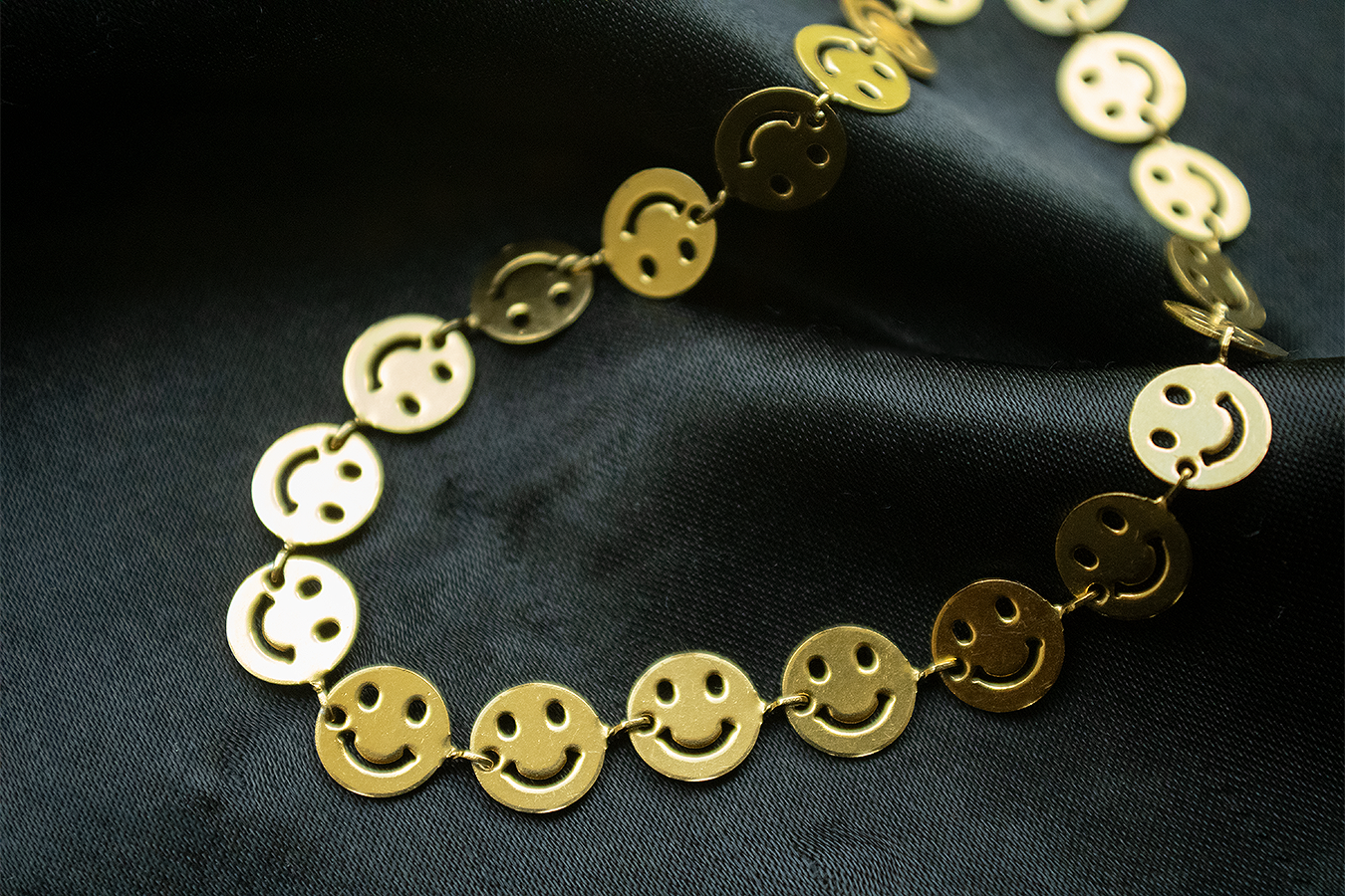 Golden Smiley Choker