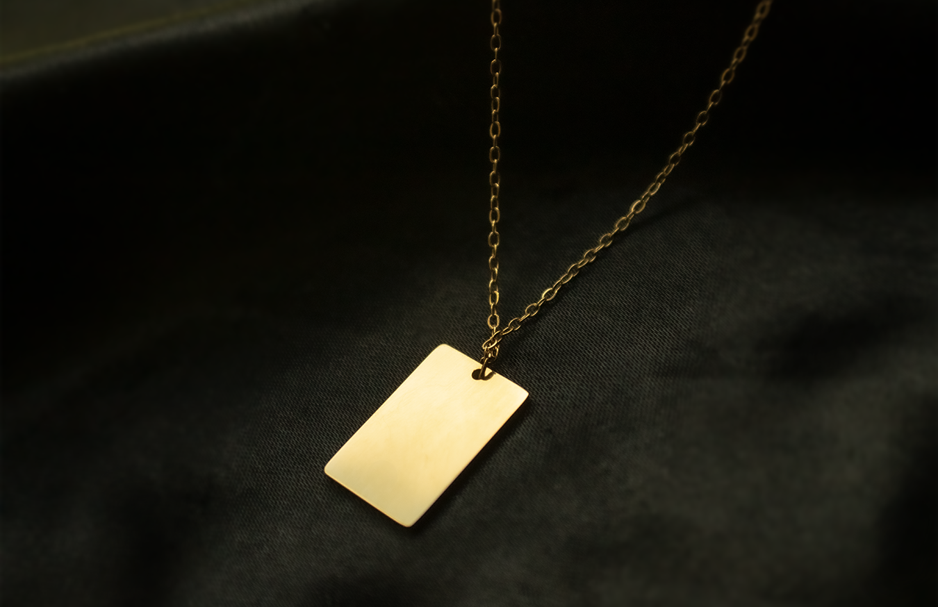 Golden Square Necklace