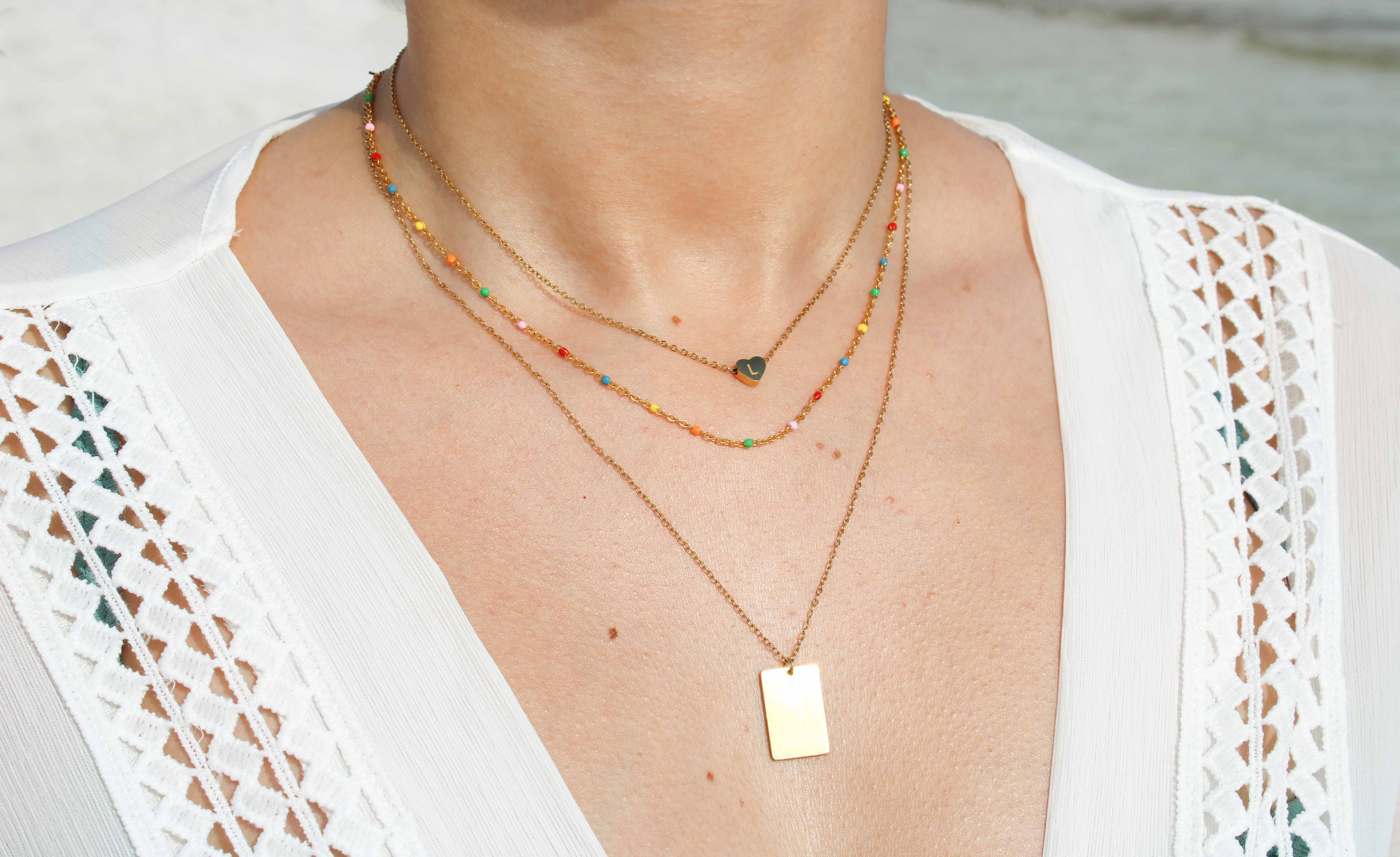 Golden Square Necklace