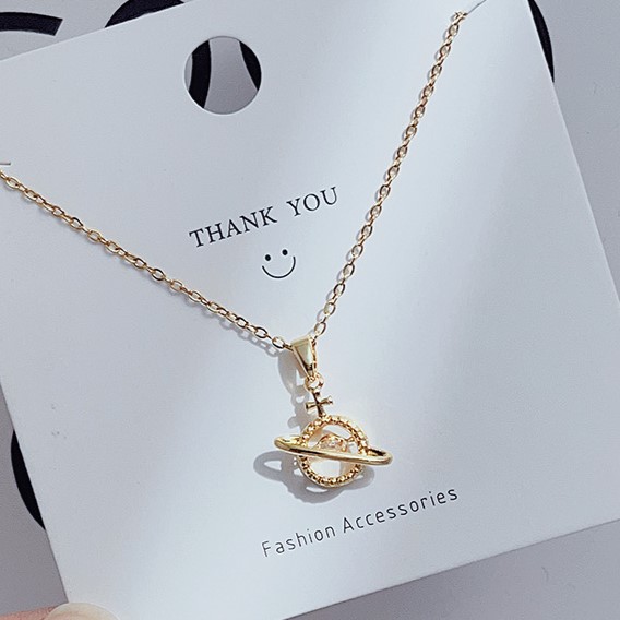 Exotic Gold Pendant Necklace with Floating Charm