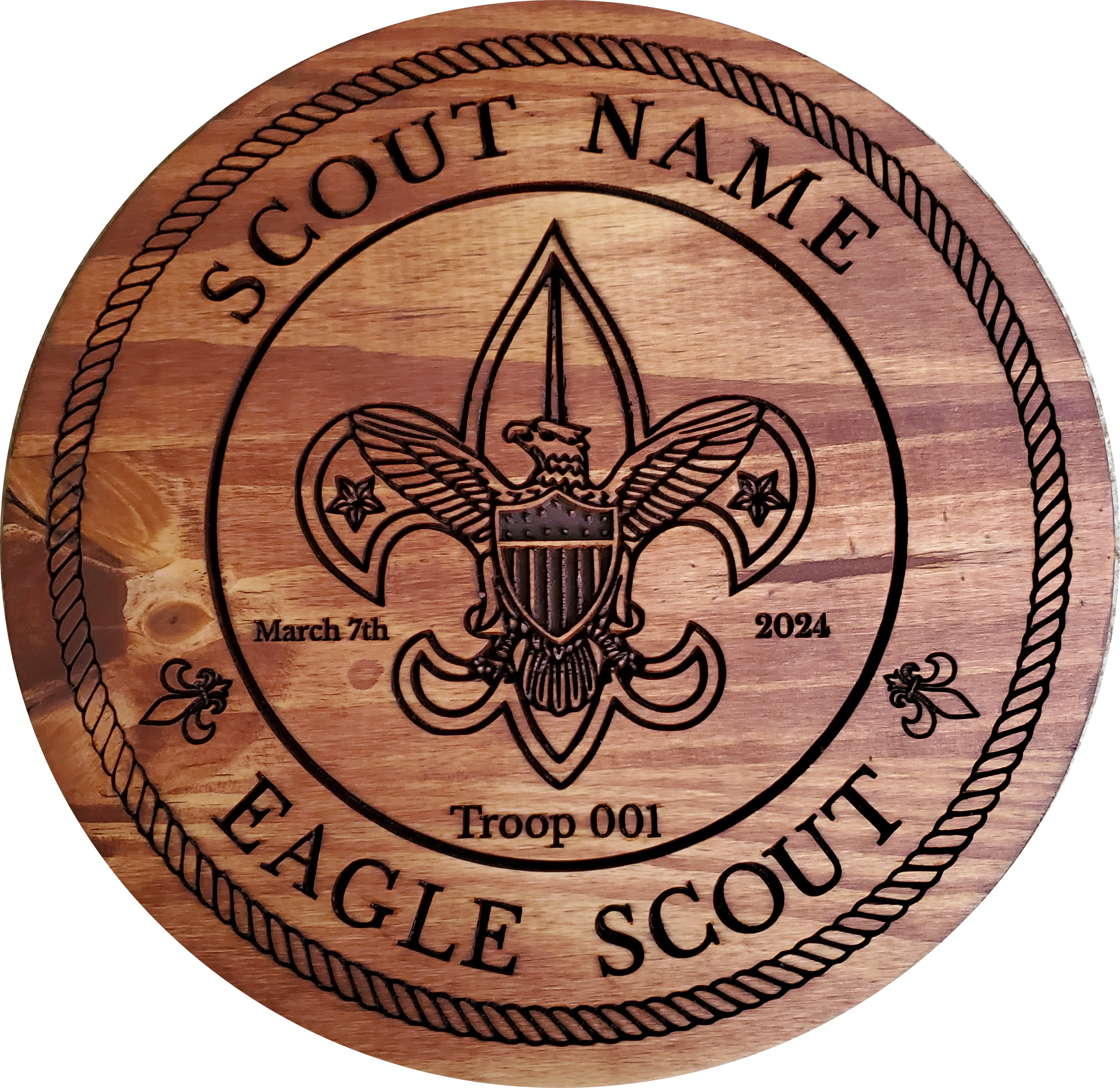 Eagle Scout Wood Plaque