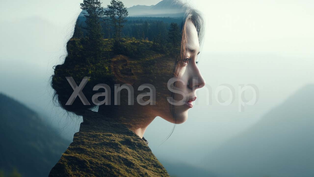 Artistic Double Exposure Print