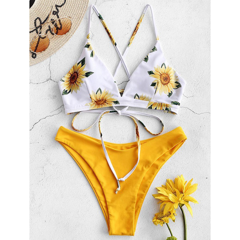 Sunflower Print Bikini
