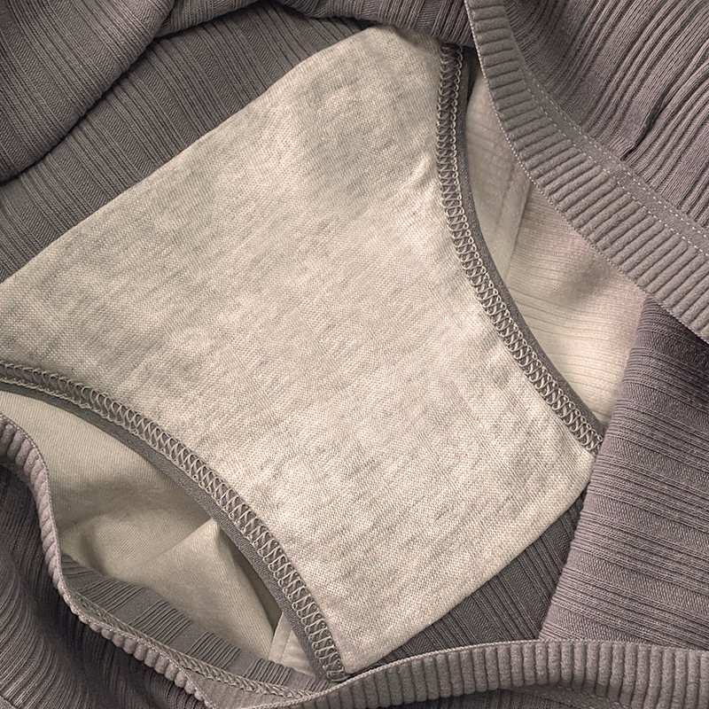 High-Waisted Ribbed Underwear Set