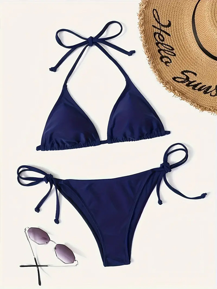 Navy Blue Bikini Set