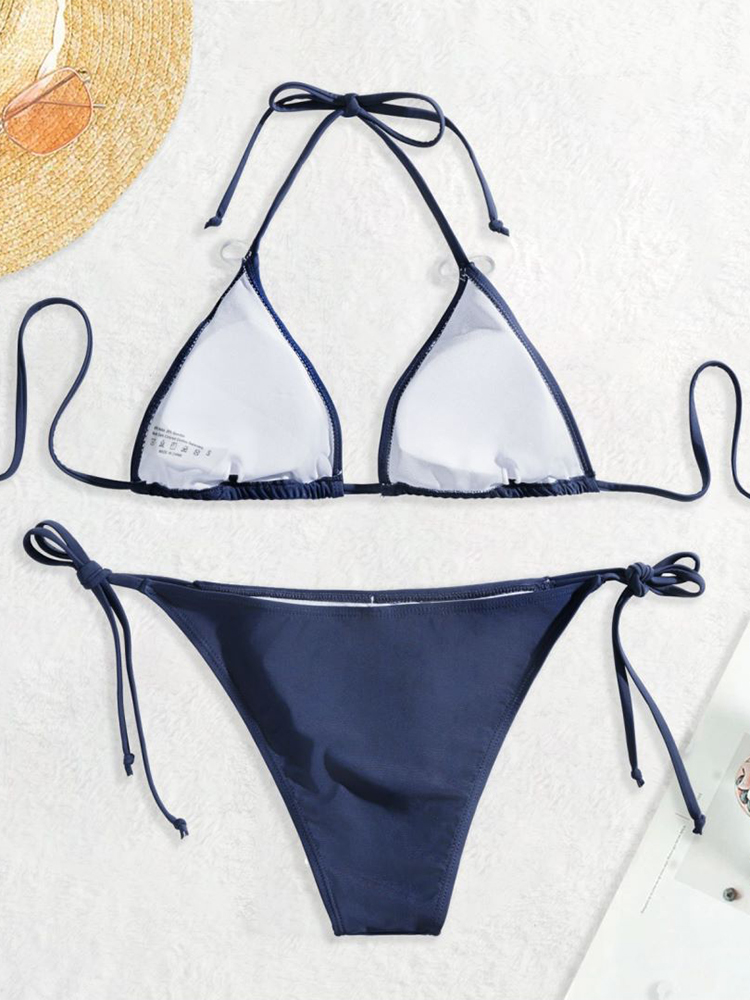 Navy Blue Bikini Set