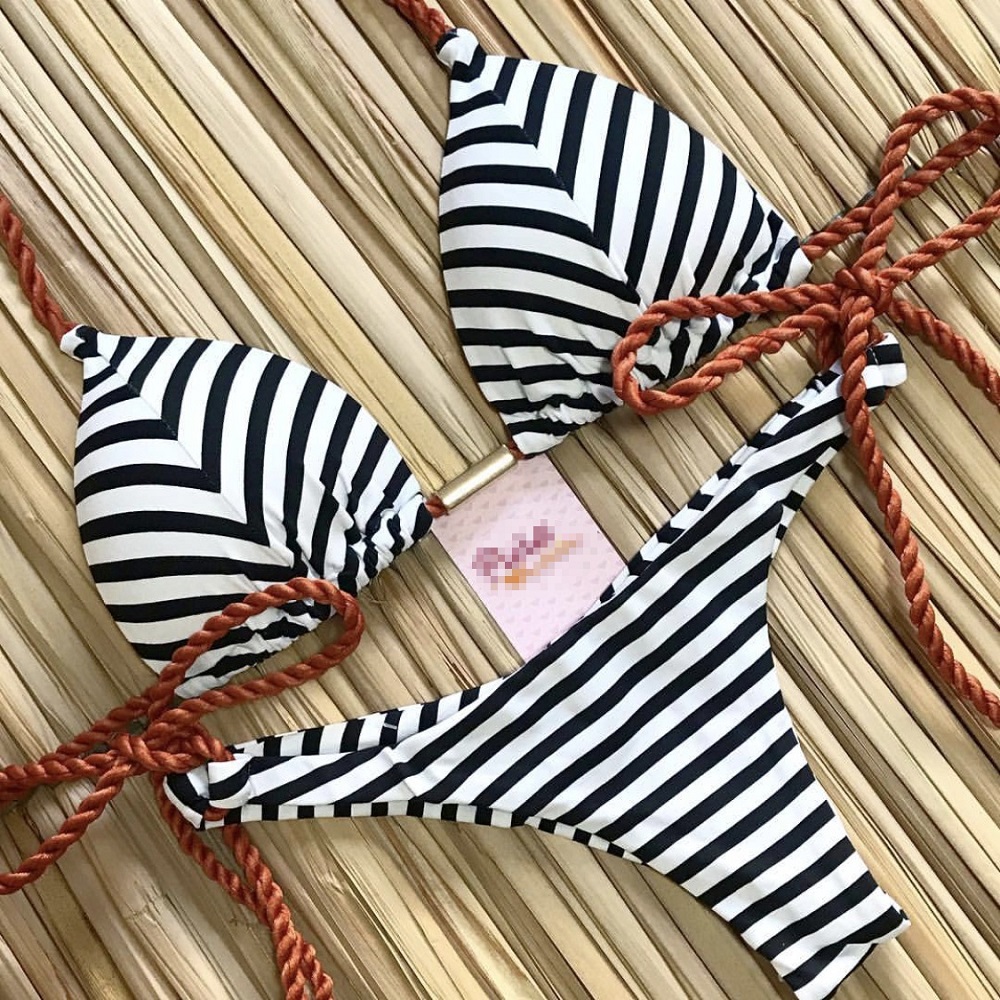 Striped Bikini Set
