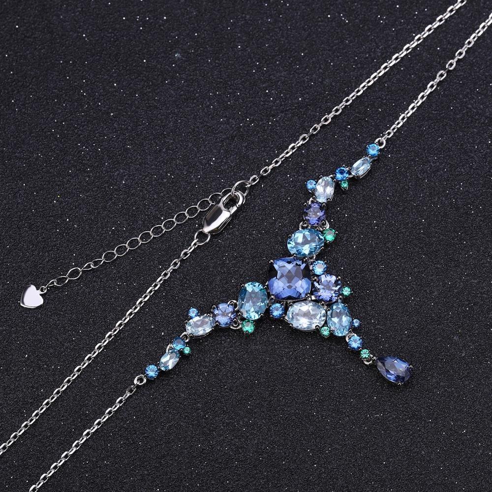 Elegant Blue Gemstone Necklace