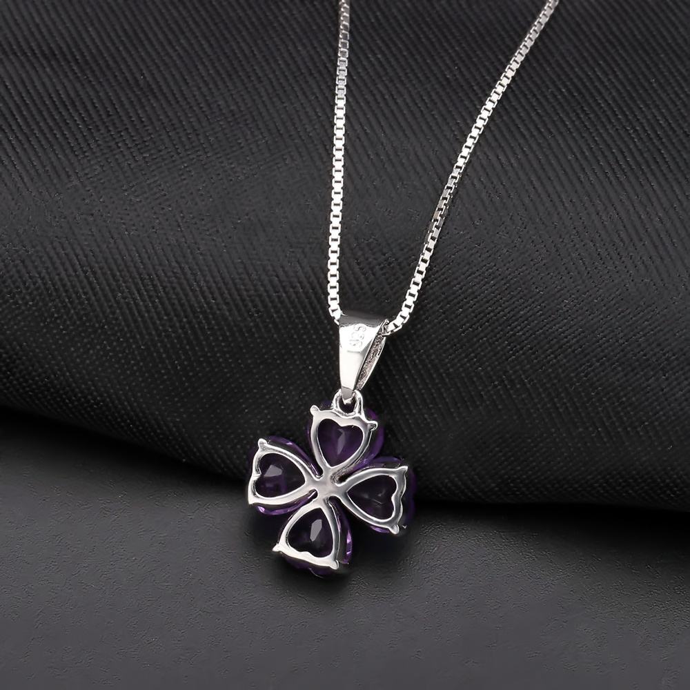 Amethyst Flower Pendant Necklace
