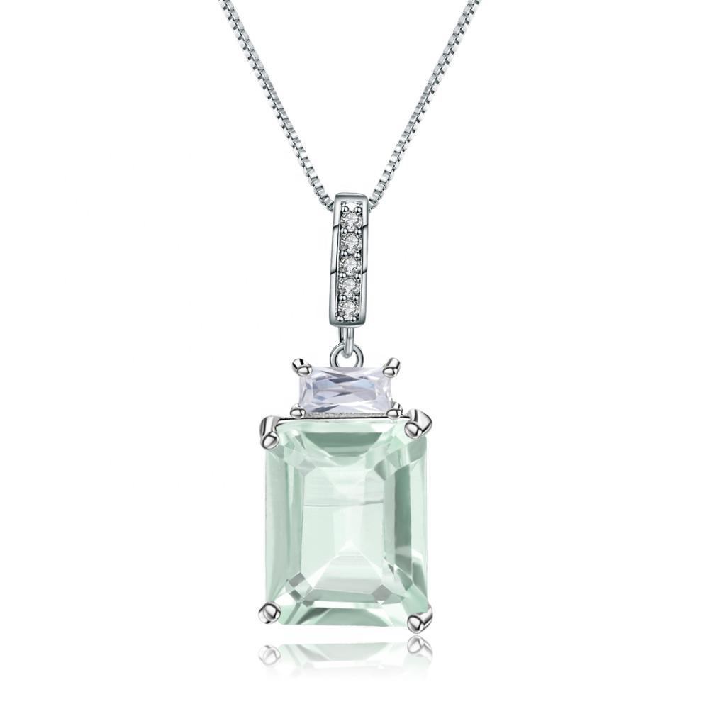 Elegant Emerald-Cut Pendant Necklace
