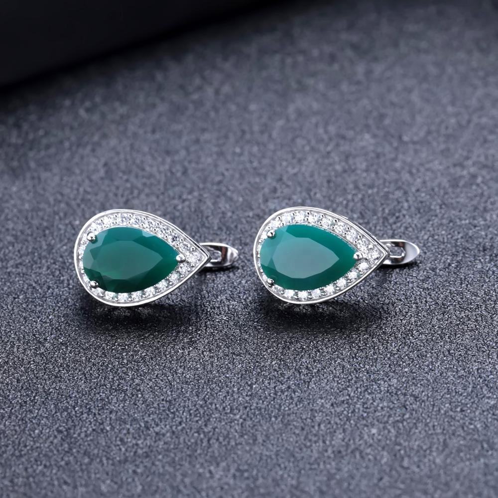 Green Agate Earrings