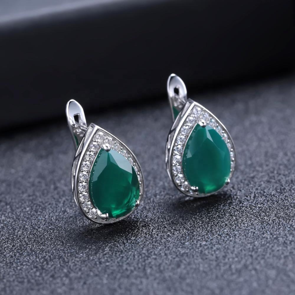 Green Agate Earrings