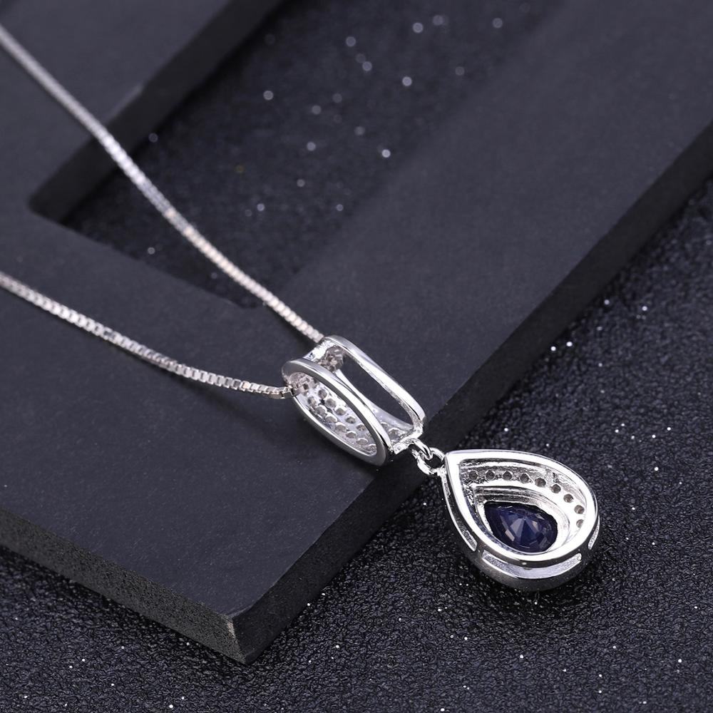 Natural Sapphire Pendant Necklace
