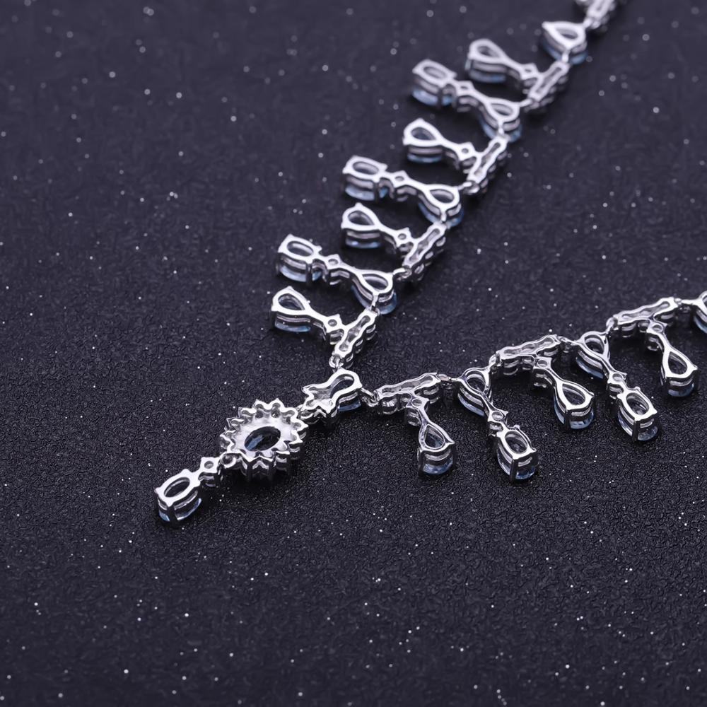 Elegant Sky Blue Topaz Necklace