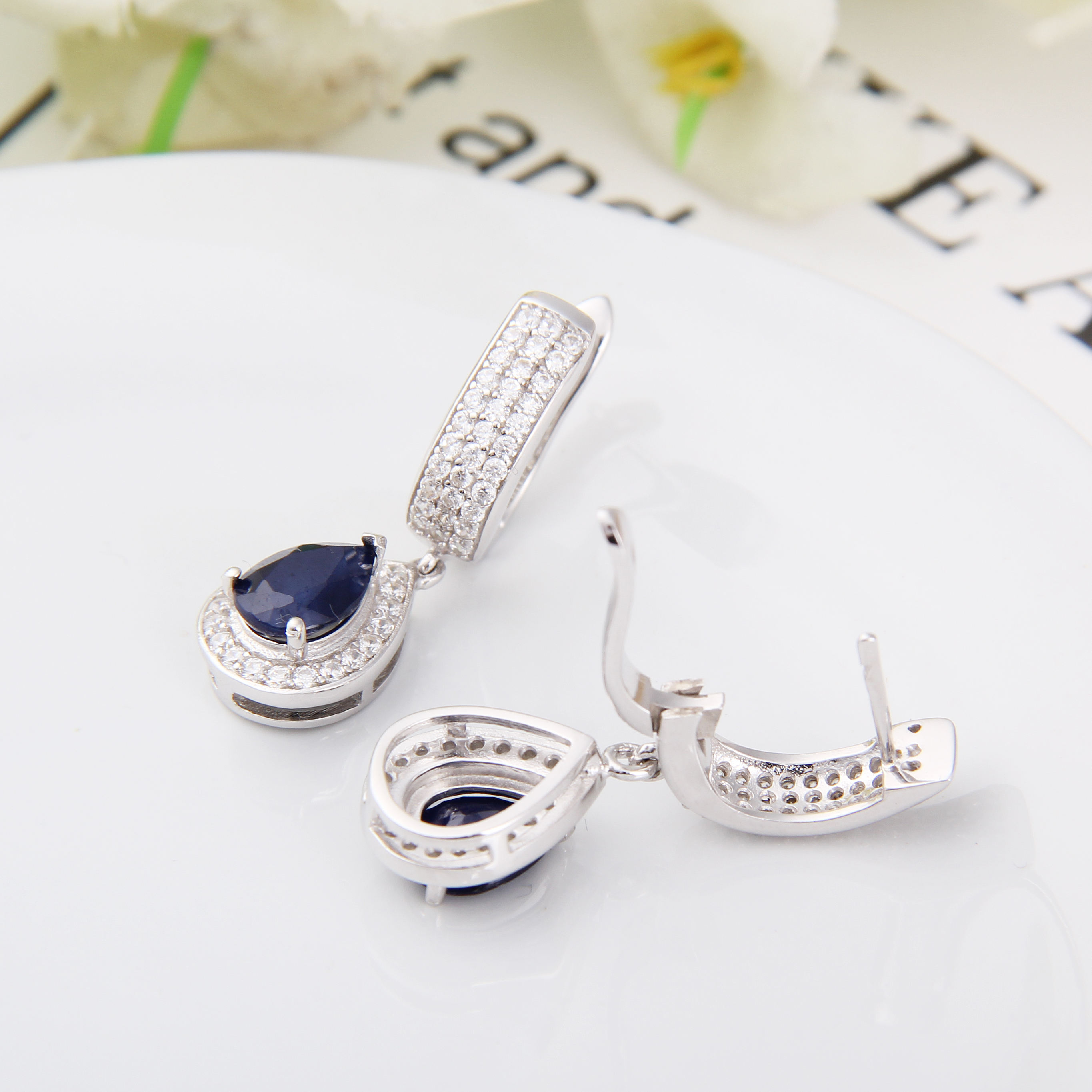 Natural Sapphire Earrings