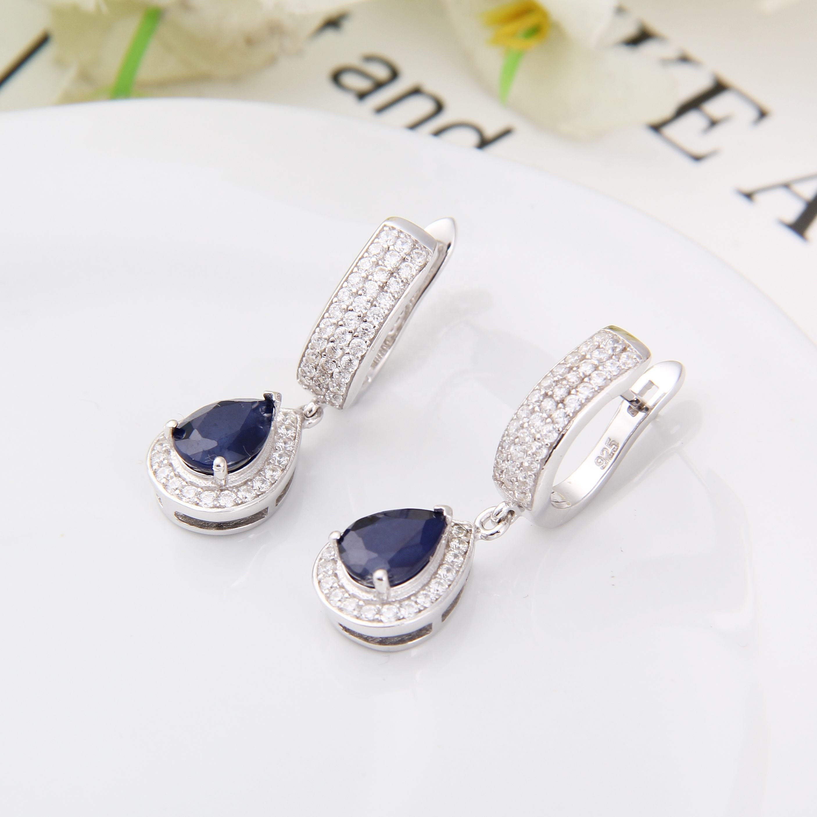 Natural Sapphire Earrings