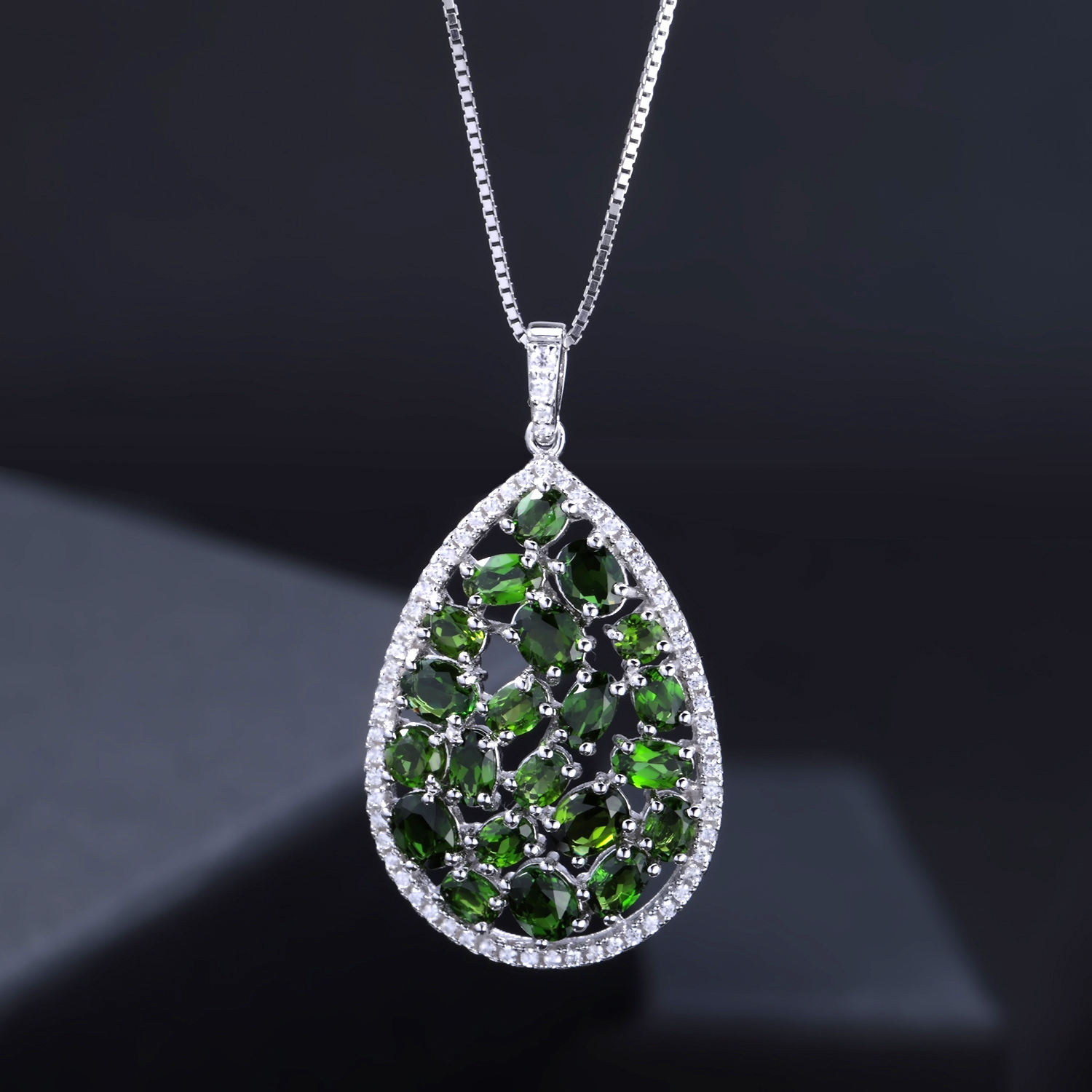 Natural Chrome Diopside Pendant