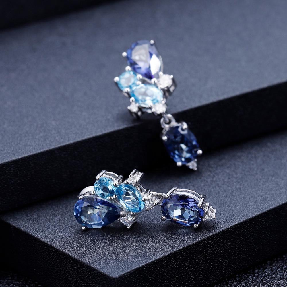 Mystic Quartz and Topaz Earrings