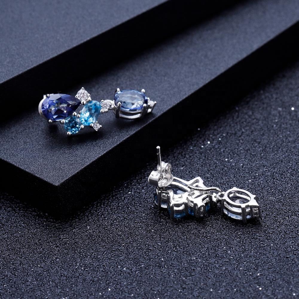 Mystic Quartz and Topaz Earrings