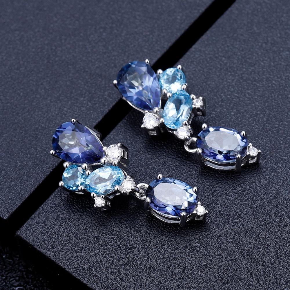Mystic Quartz and Topaz Earrings