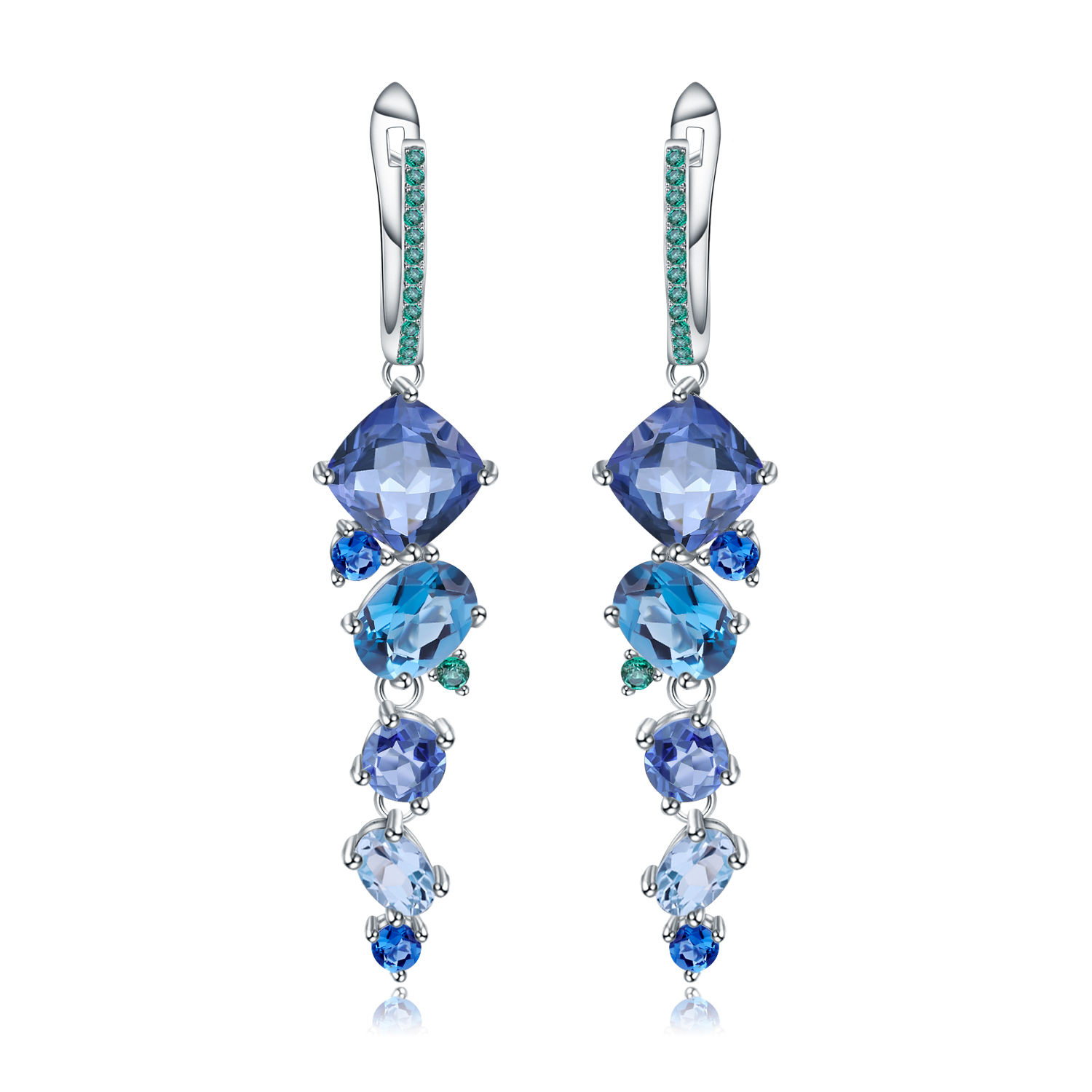 Mystic Quartz and Topaz Drop Earrings